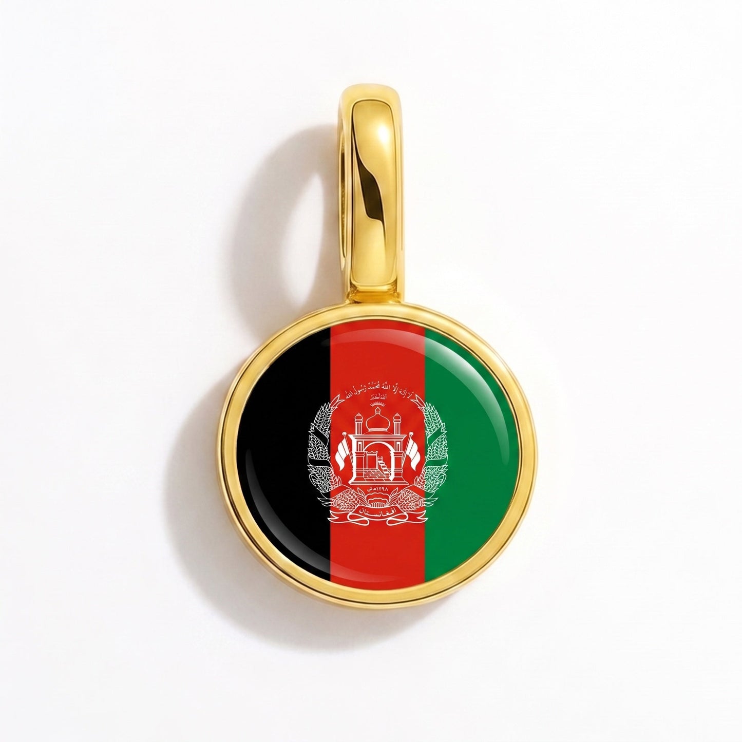 Flaggcharm Afghanistan – rektangulär guld