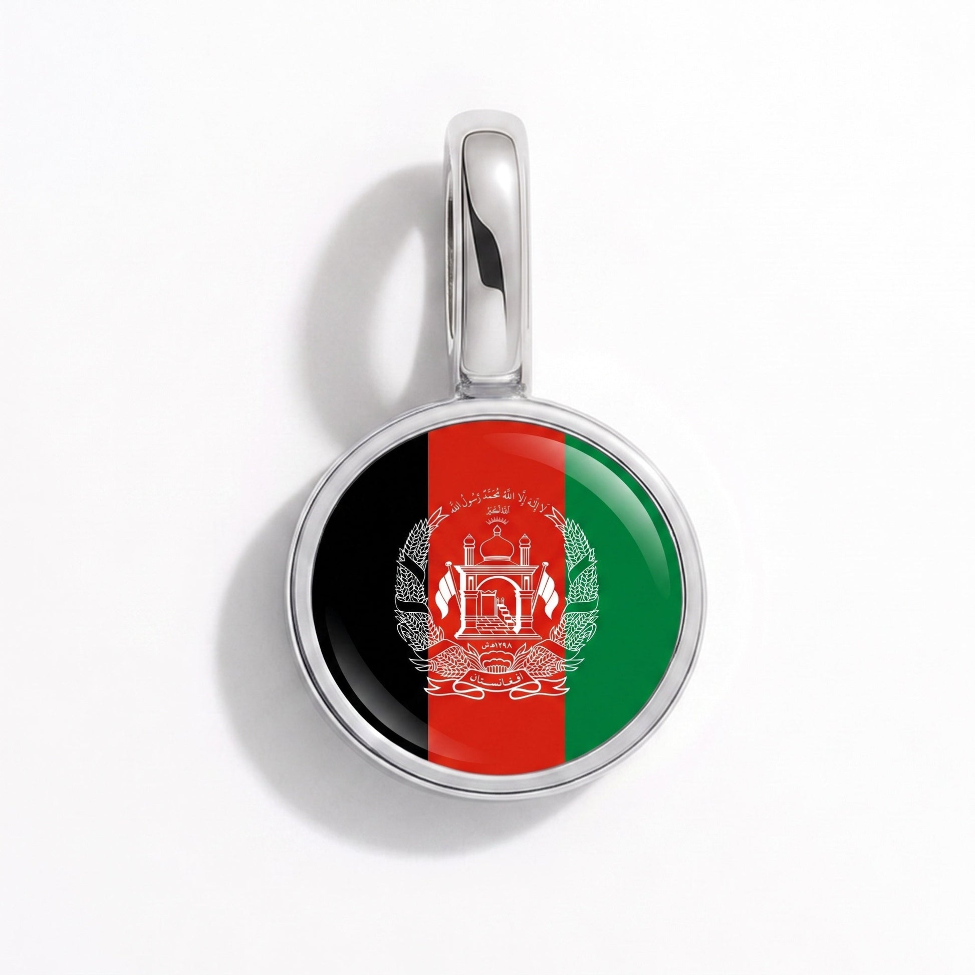 Flaggcharm Afghanistan – rektangulär silver