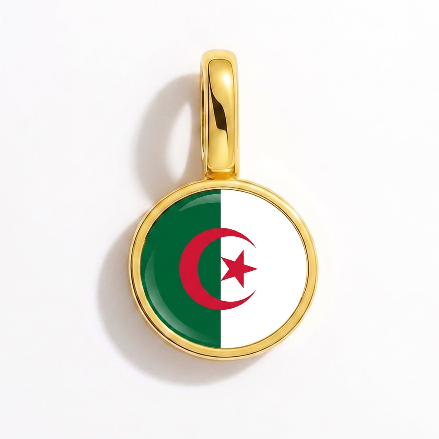 Flaggcharm Algeriet – rektangulär guld