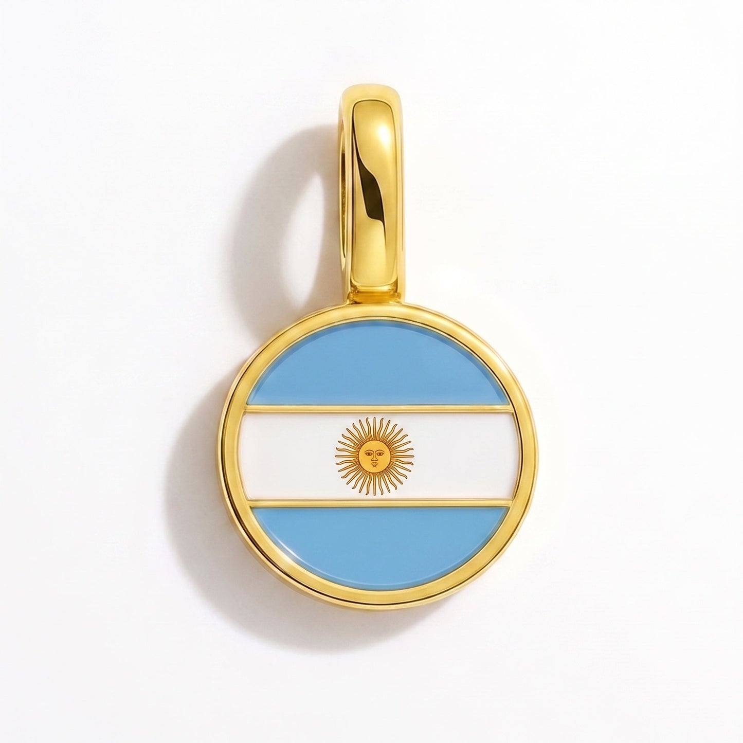 Flaggcharm Argentina – rektangulär guld