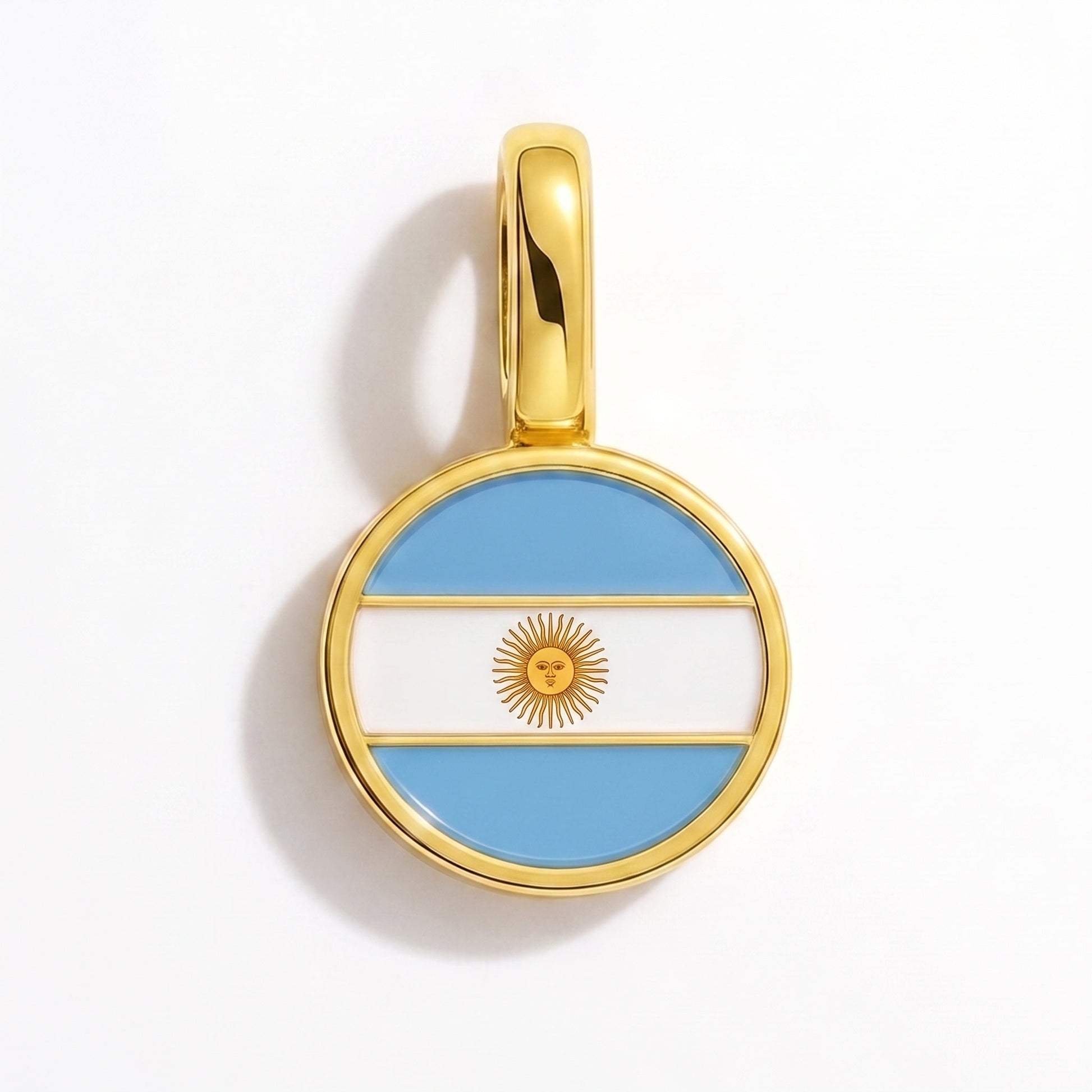 Flaggcharm Argentina – rektangulär guld