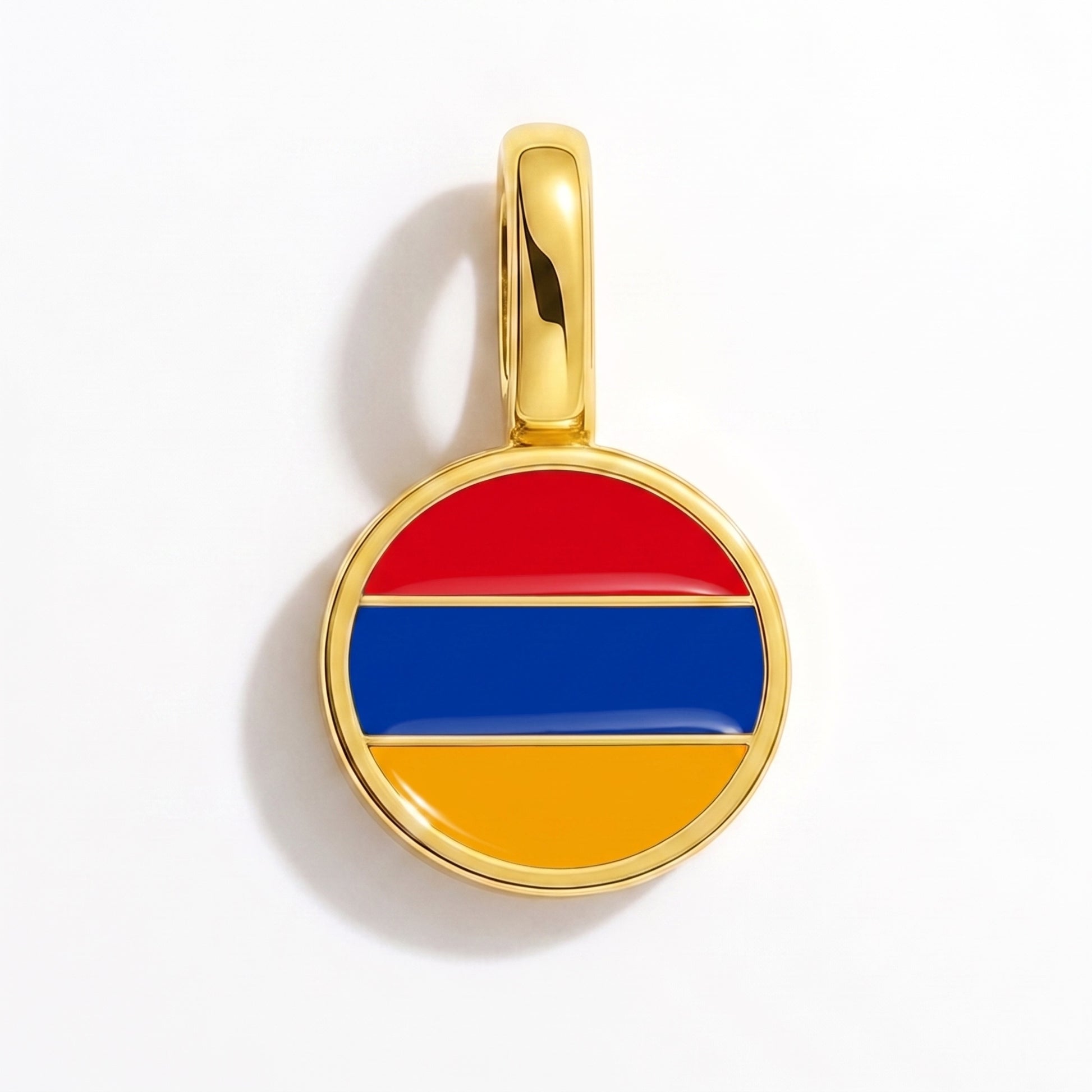 Flaggcharm Armenien – rund guld