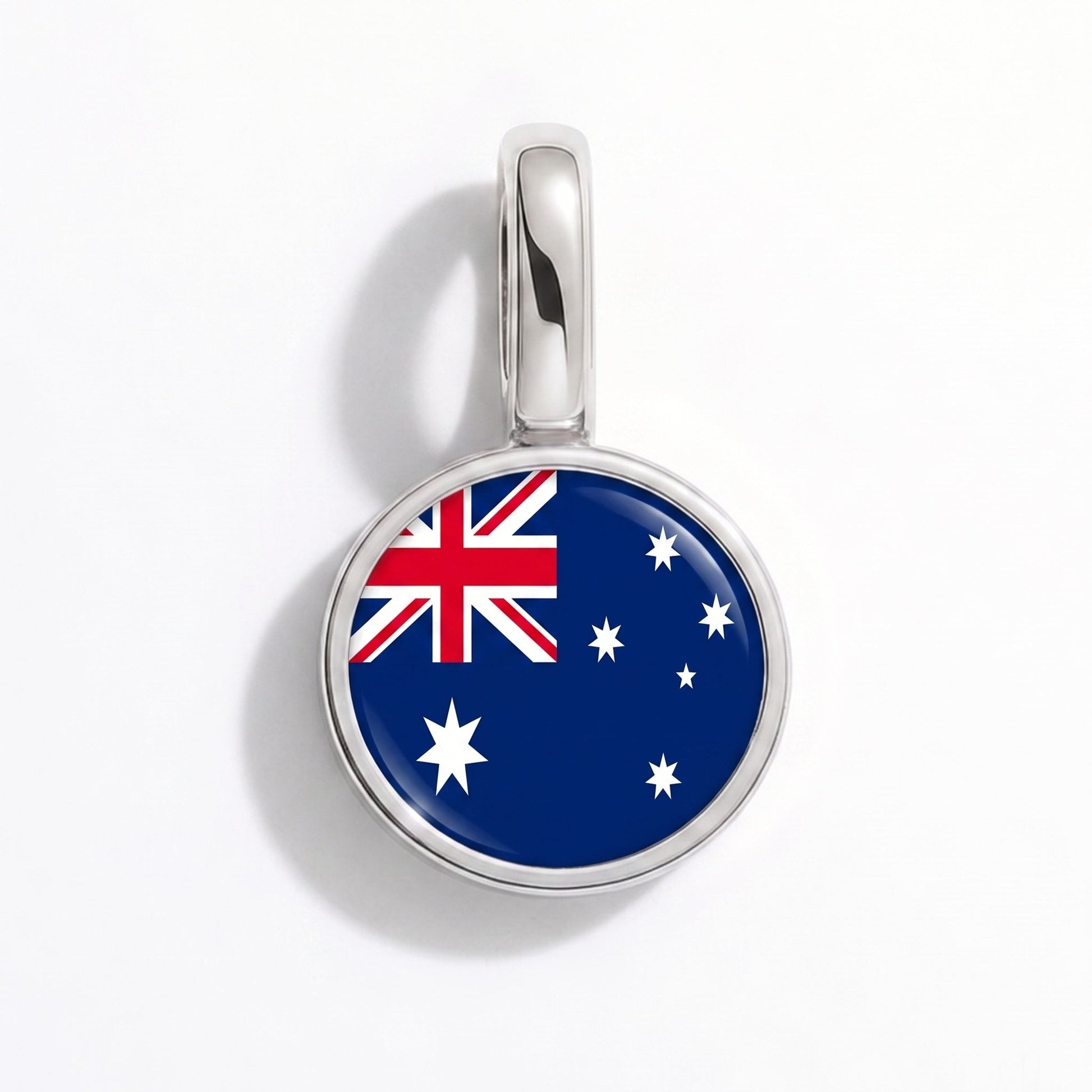 Flaggcharm Australien – rektangulär silver