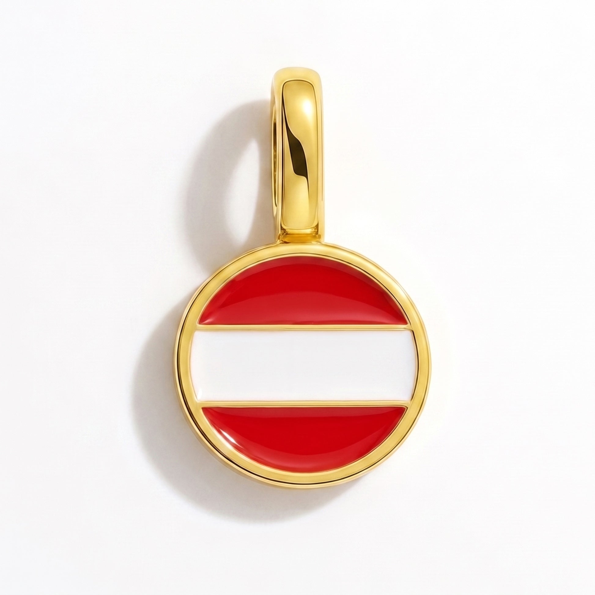 Flaggcharm Österrike – rund guld