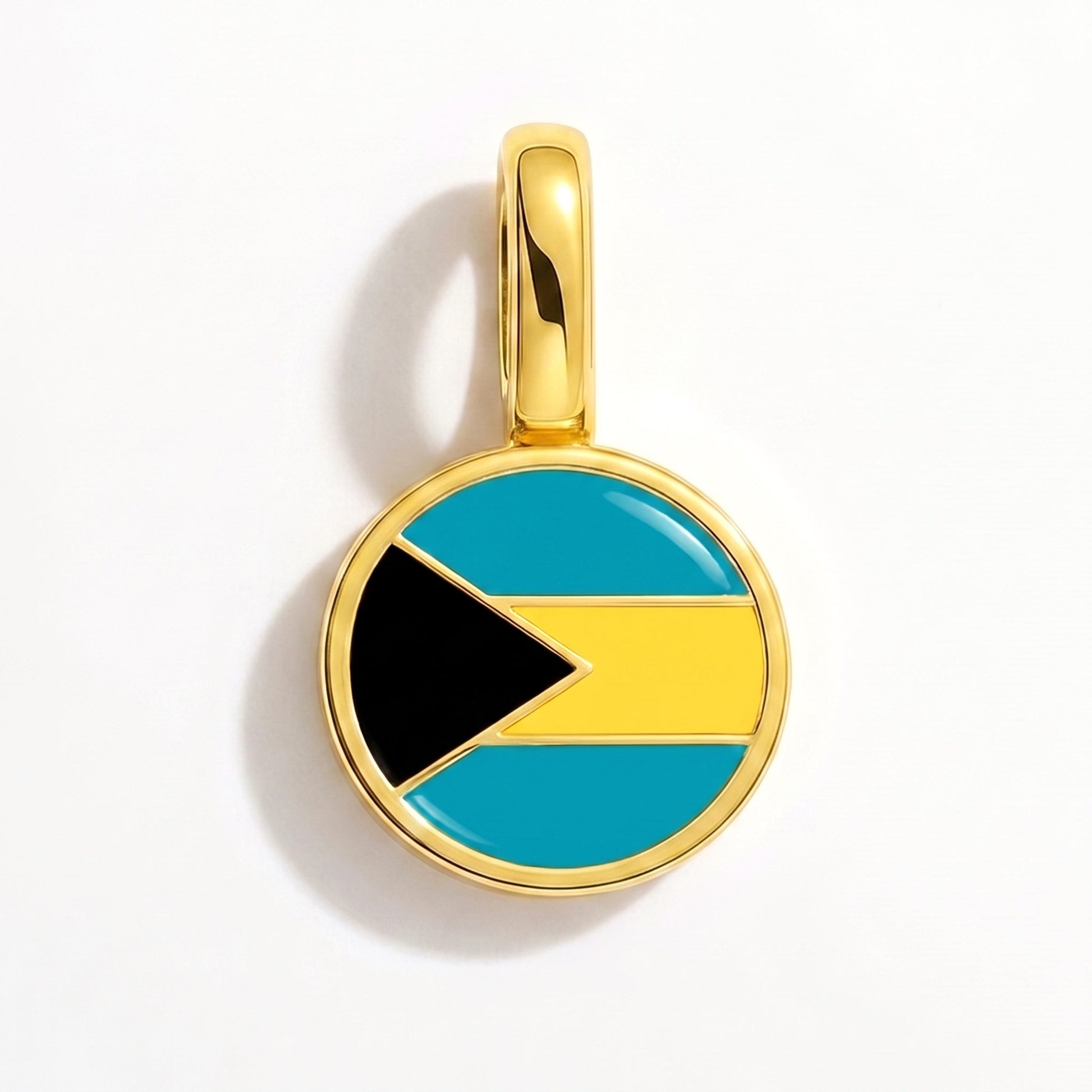 Flaggcharm Bahamas – rektangulär guld