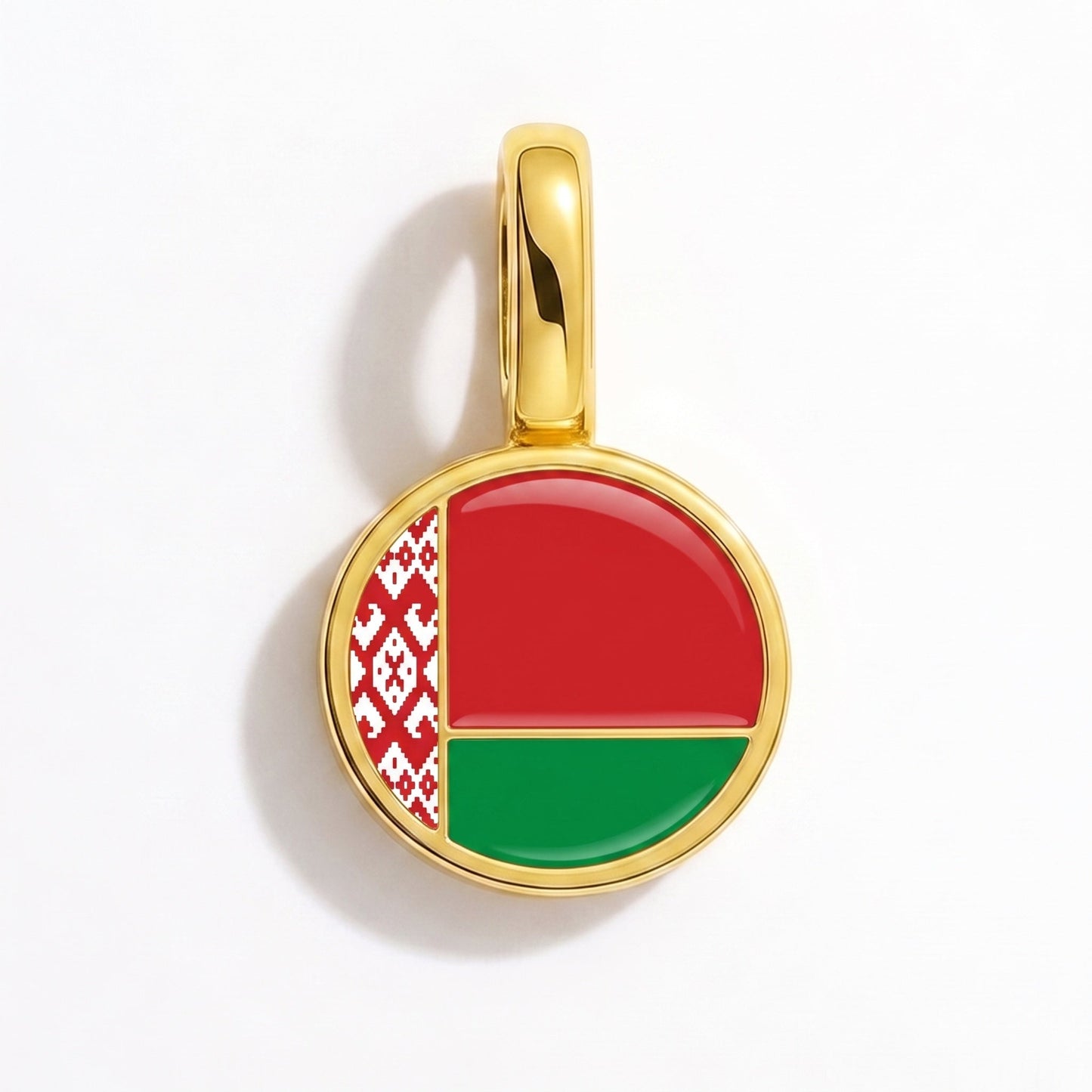 Flaggcharm Belarus – rektangulär guld