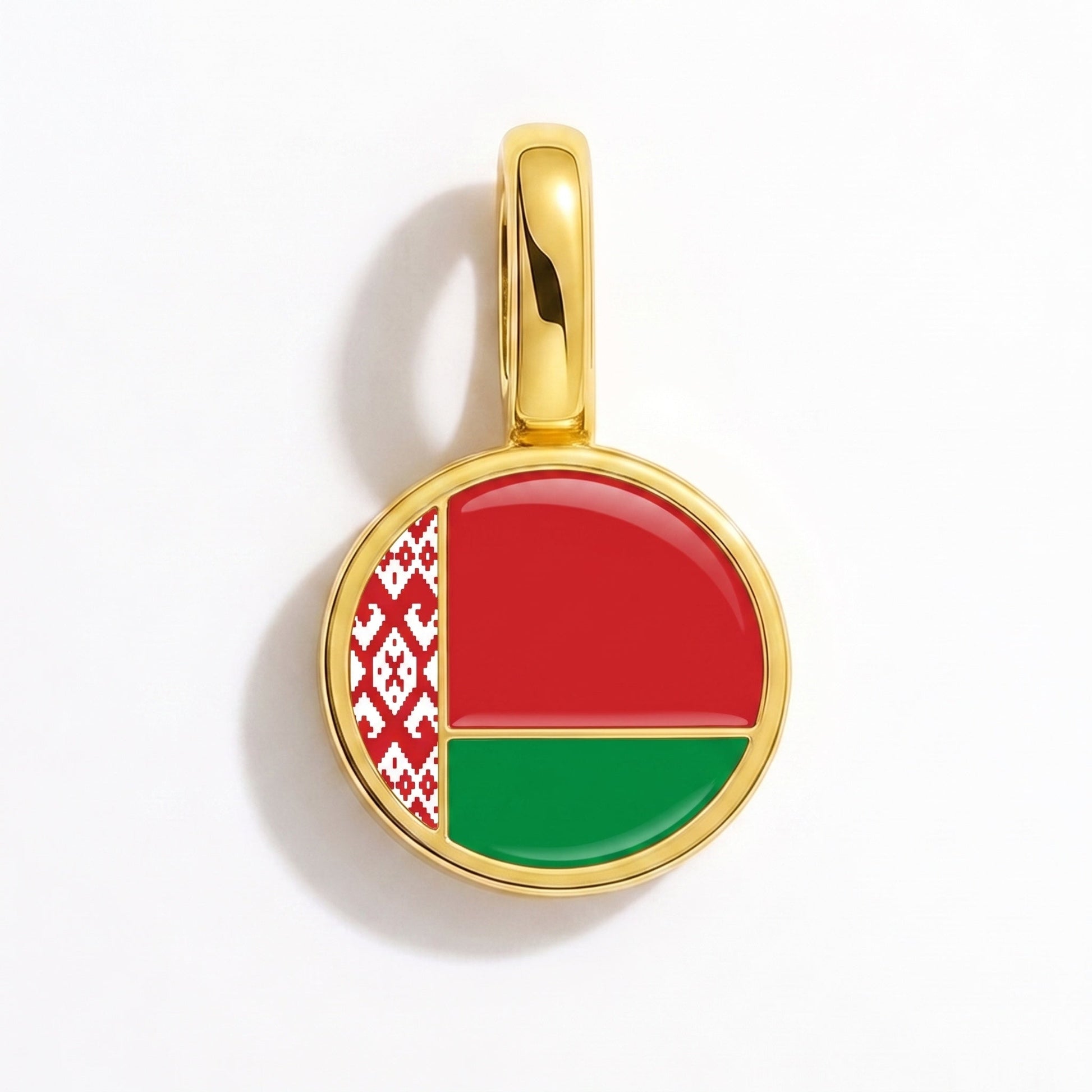 Flaggcharm Belarus – rektangulär guld