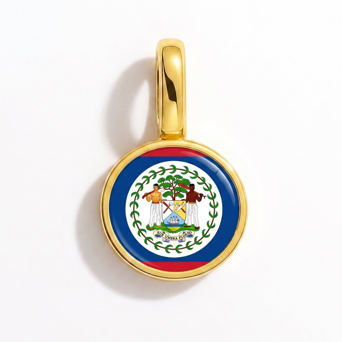 Flaggcharm Belize – rektangulär guld