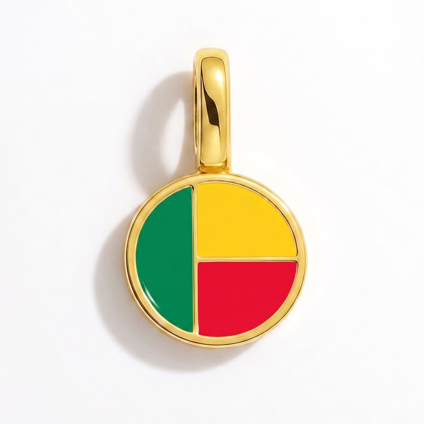 Flaggcharm Benin – rektangulär guld