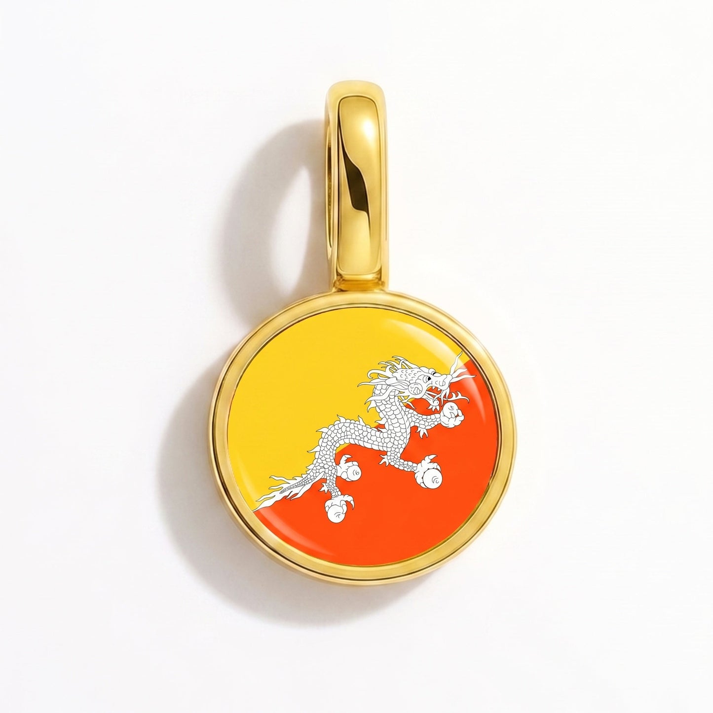 Flaggcharm Bhutan – rektangulär guld