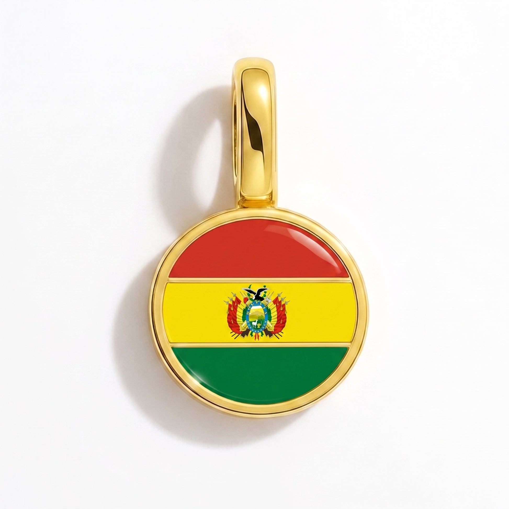 Flaggcharm Bolivia – rektangulär guld