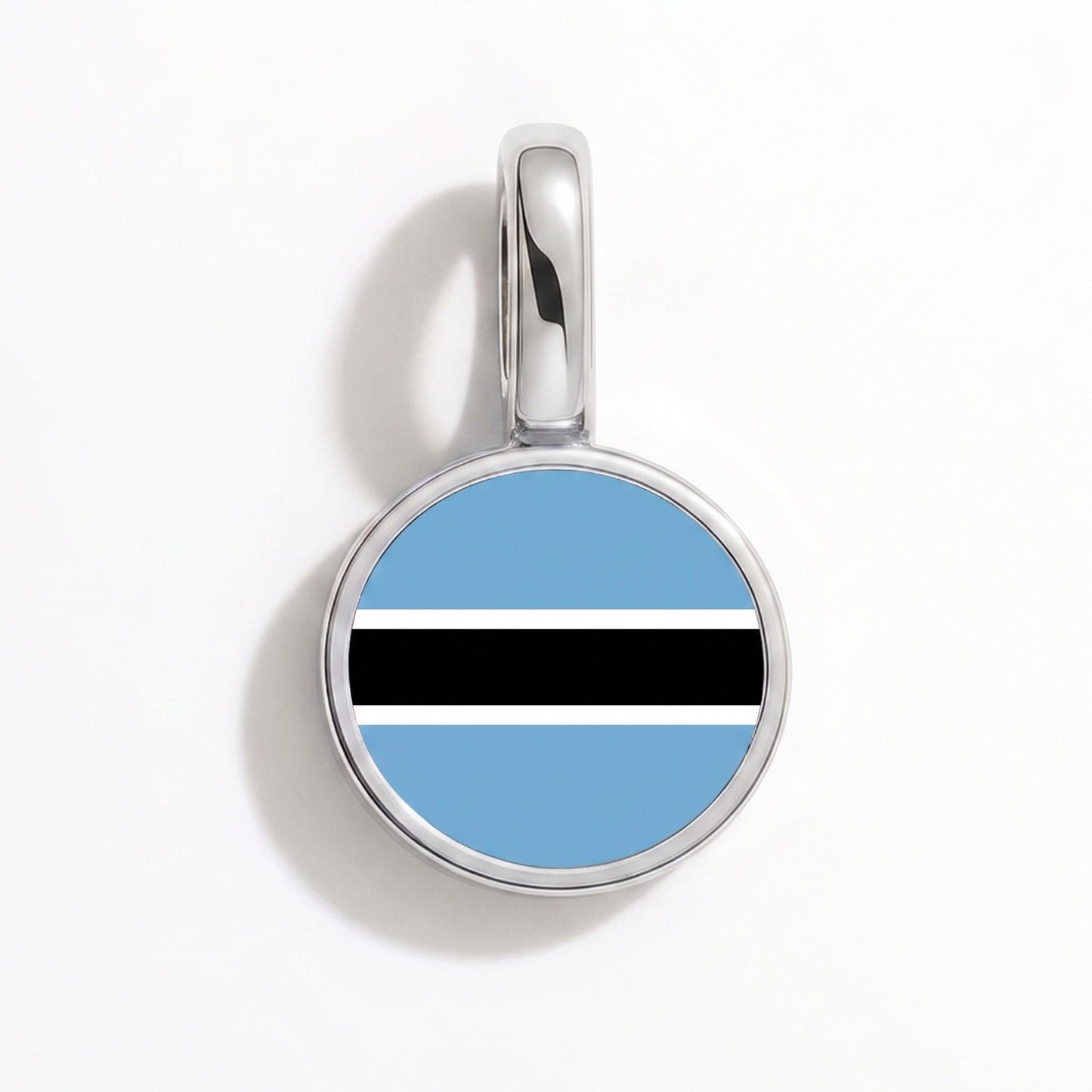 Flaggcharm Botswana – rektangulär silver