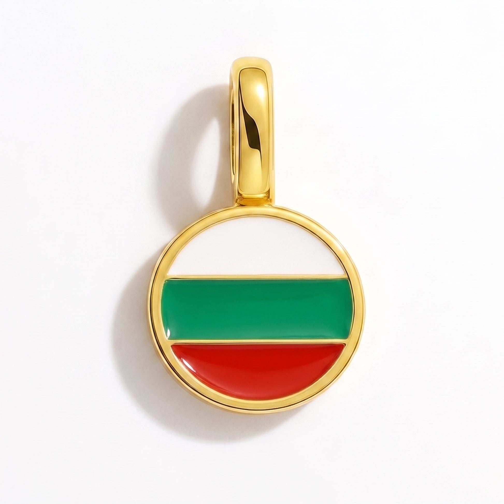 Flaggcharm Bulgarien – rektangulär guld