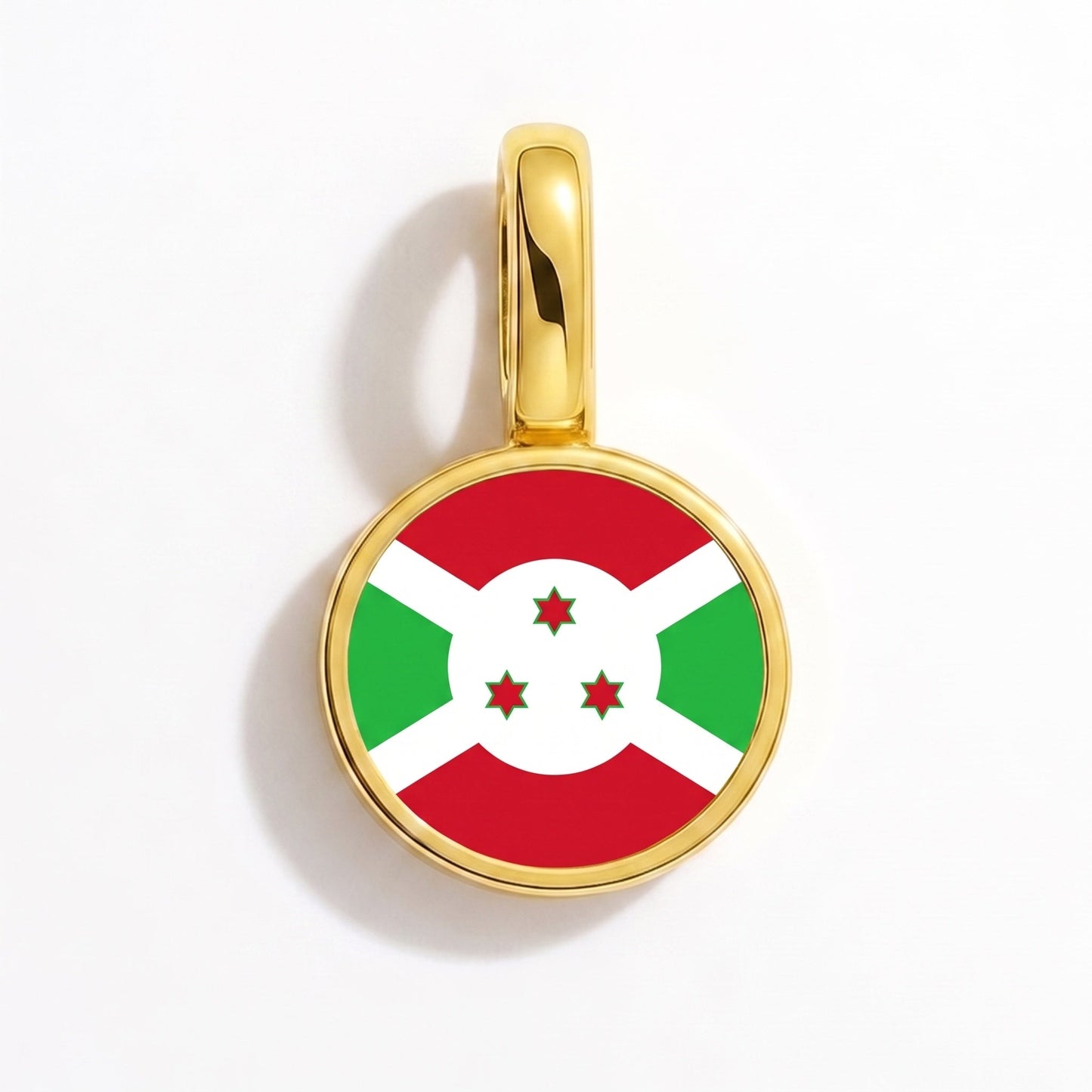 Flaggcharm Burundi – rektangulär guld