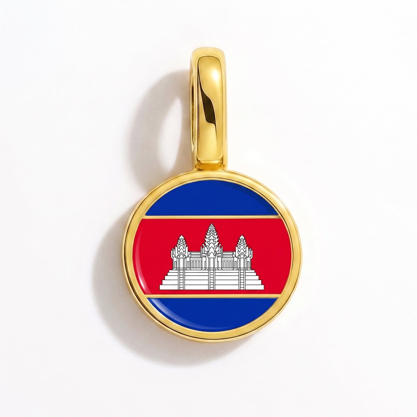 Flaggcharm Kambodja – rektangulär guld