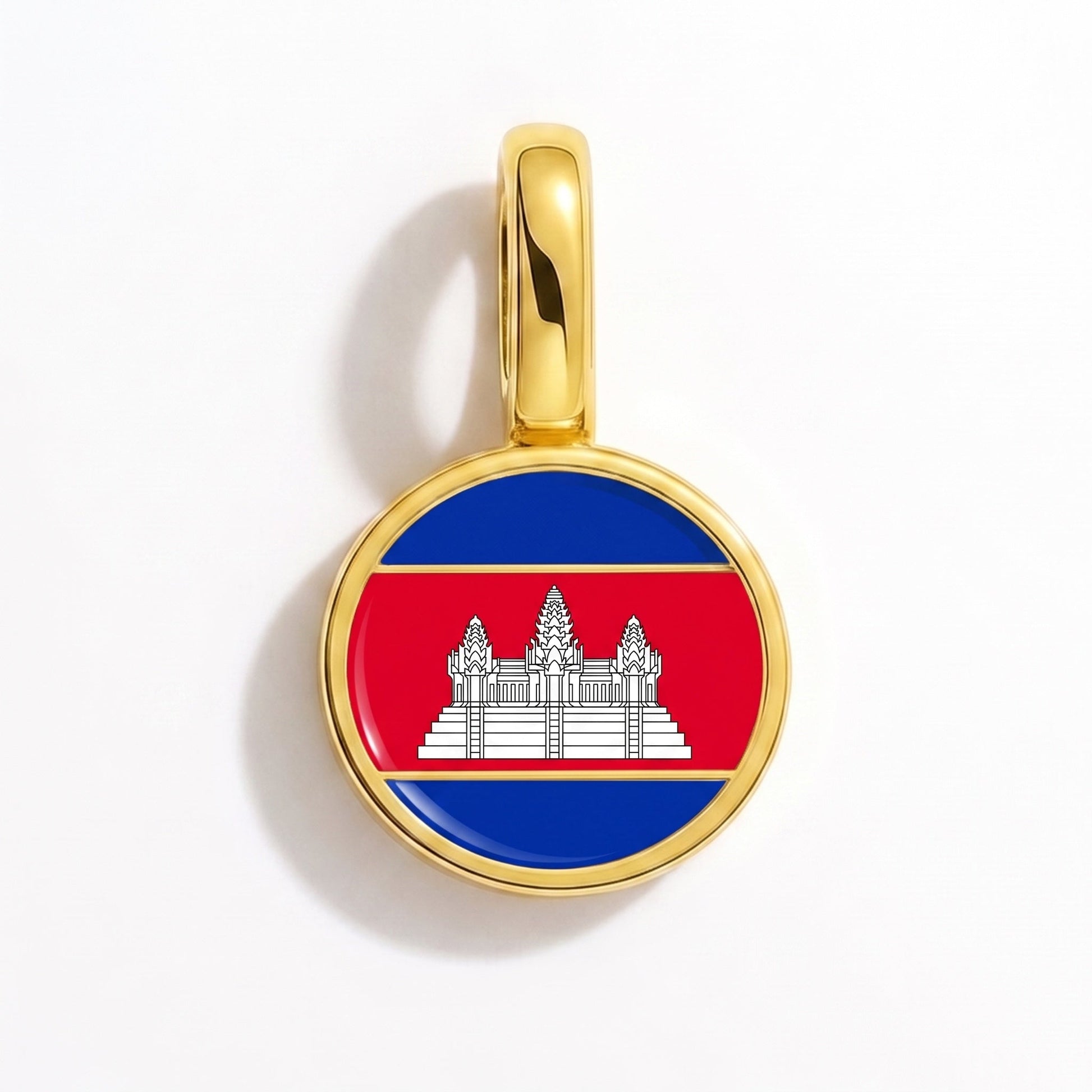 Flaggcharm Kambodja – rektangulär guld