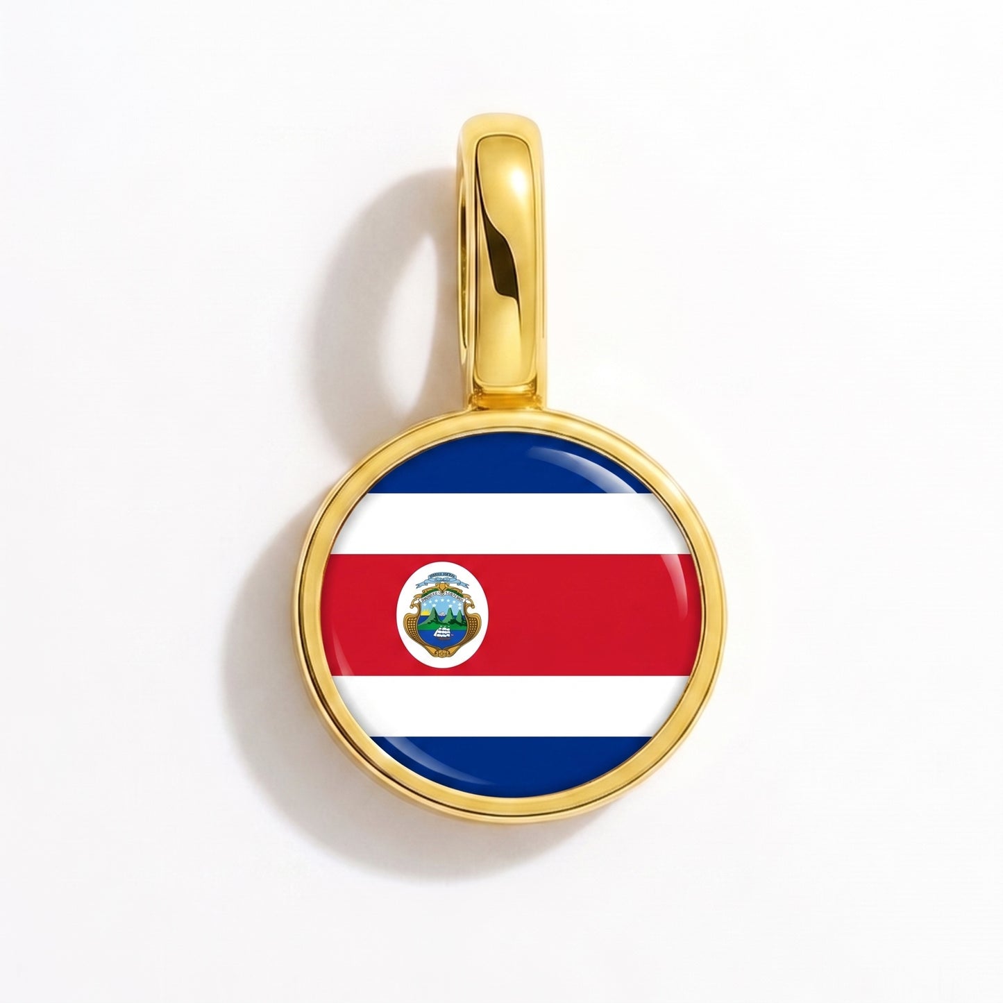 Flaggcharm Costa Rica – rund guld