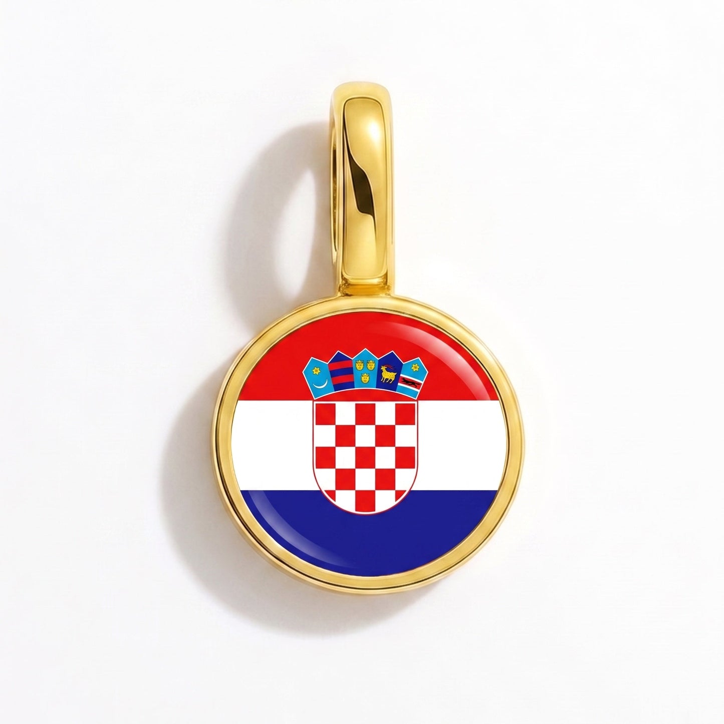 Flaggcharm Kroatien – rektangulär guld