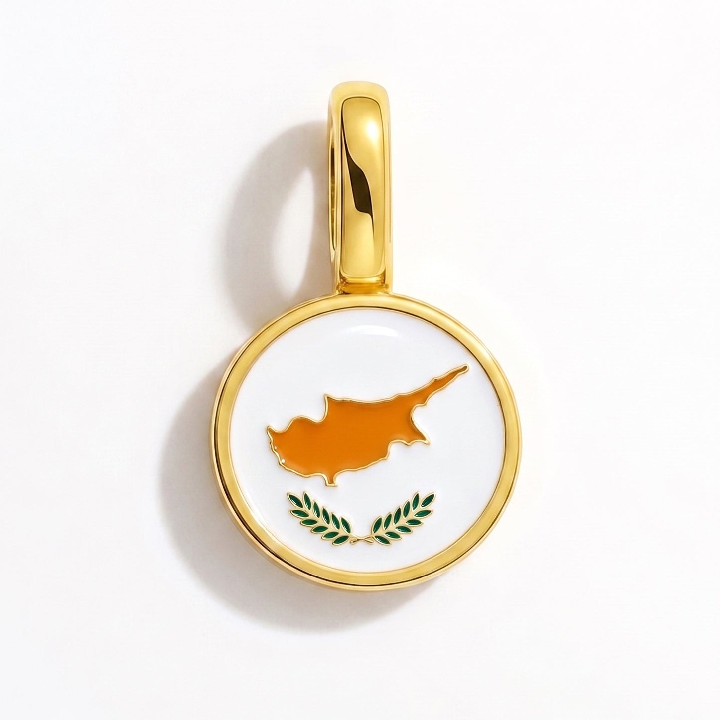 Flaggcharm Cypern – rektangulär guld
