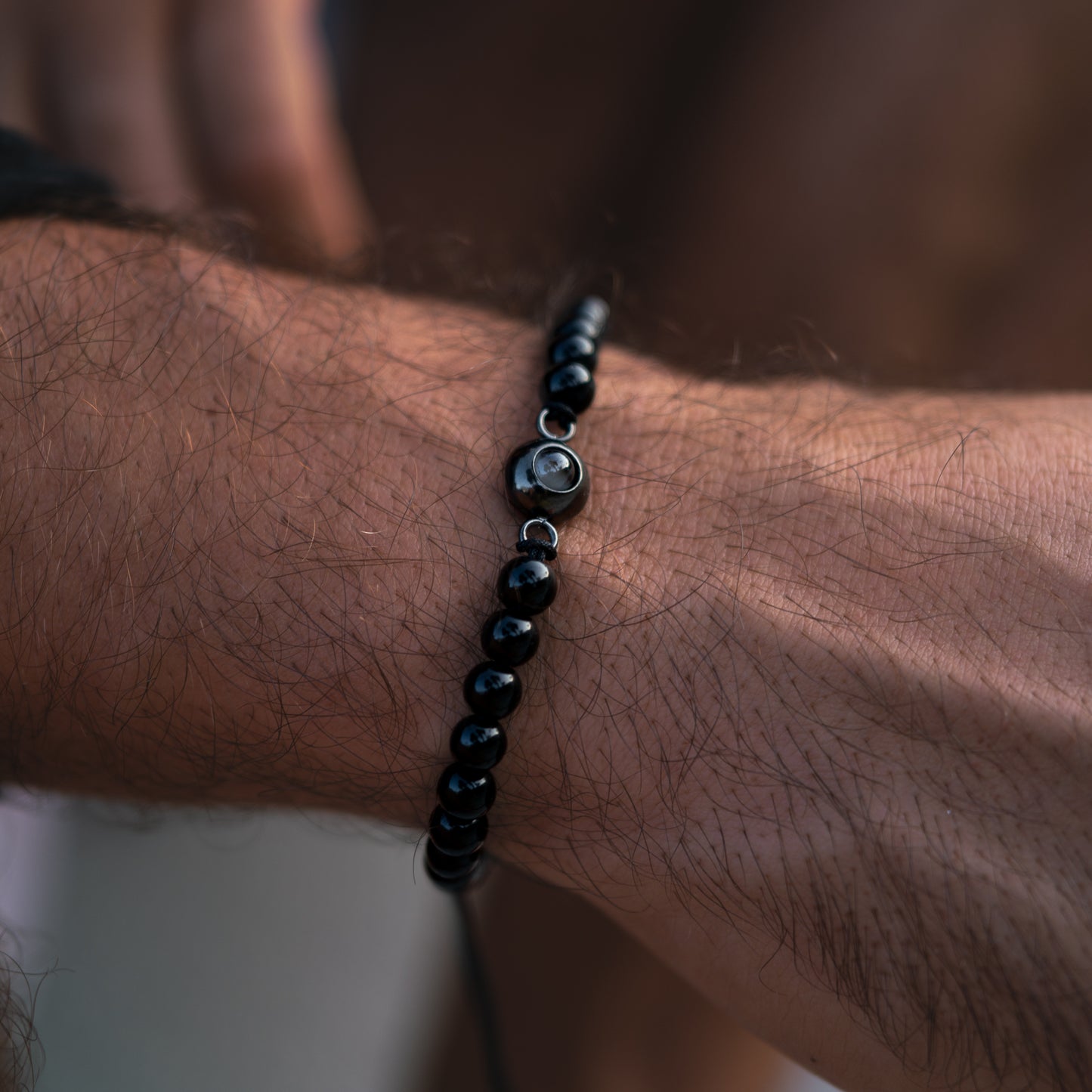 Fotoarmband med din bild - Pärlkedja