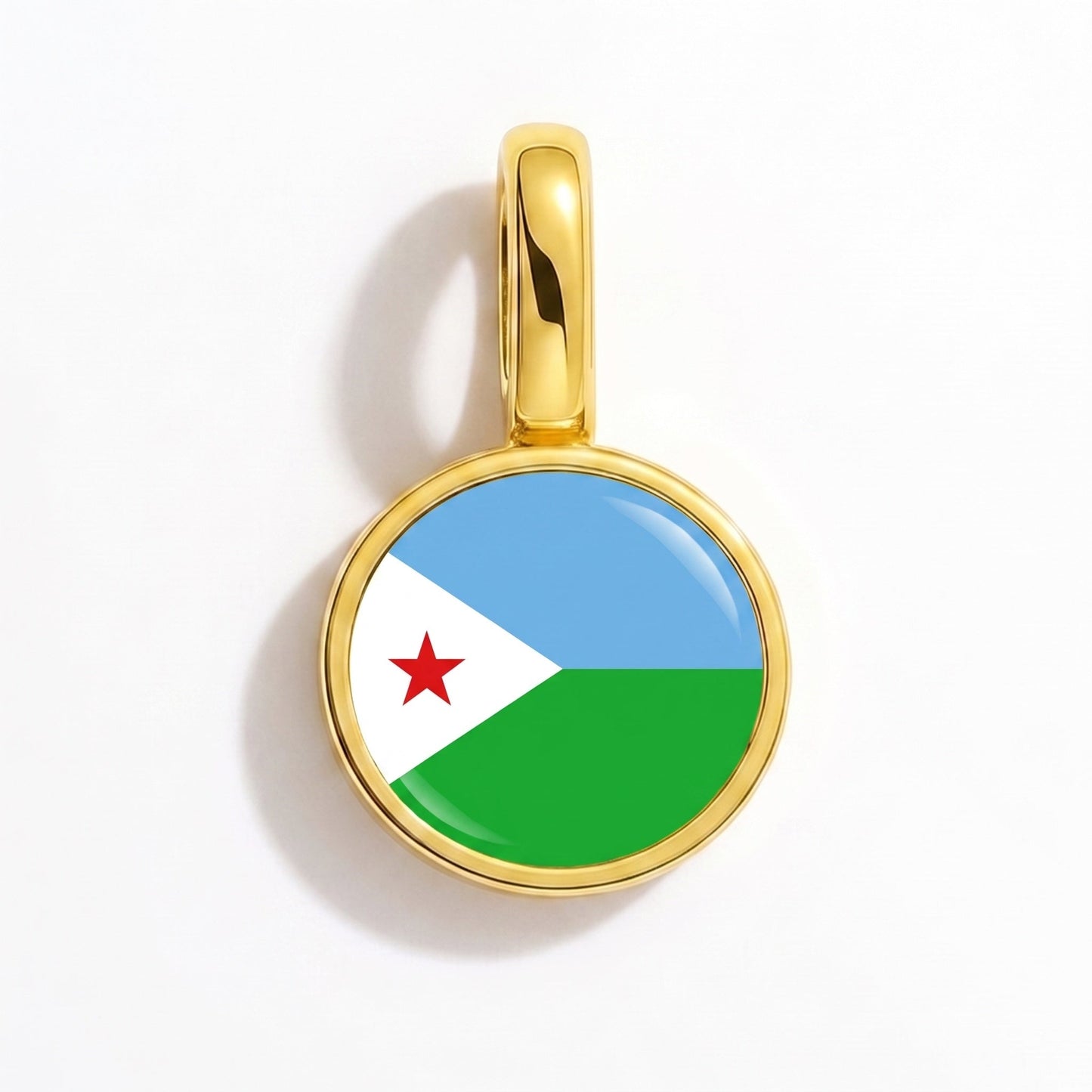Flaggcharm Djibouti – rektangulär guld