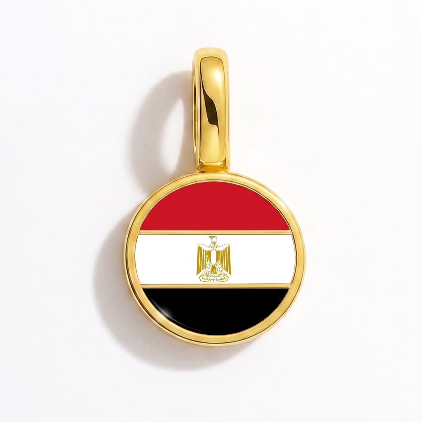 Flaggcharm Egypten – rund guld