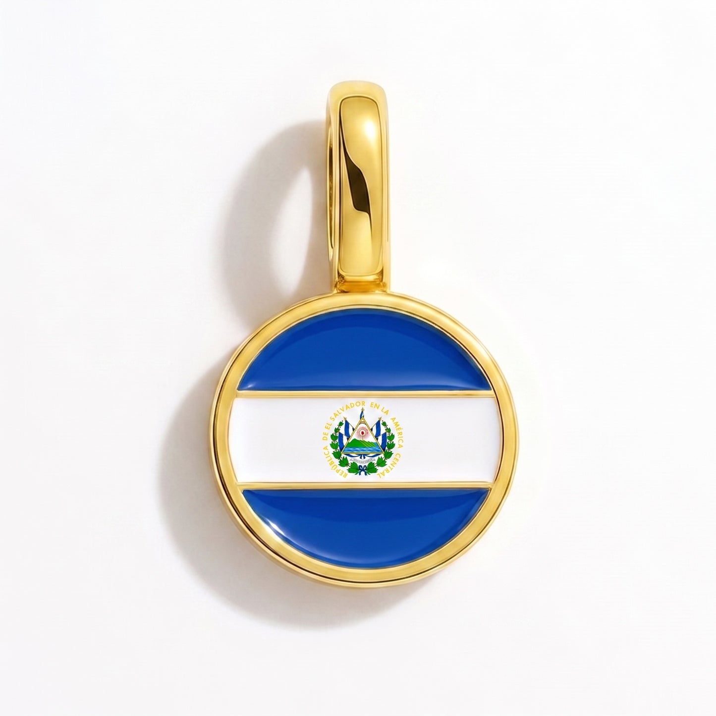 Flaggcharm El Salvador – rund guld