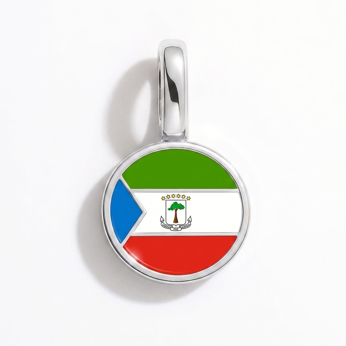 Flaggcharm Ekvatorialguinea – rektangulär silver