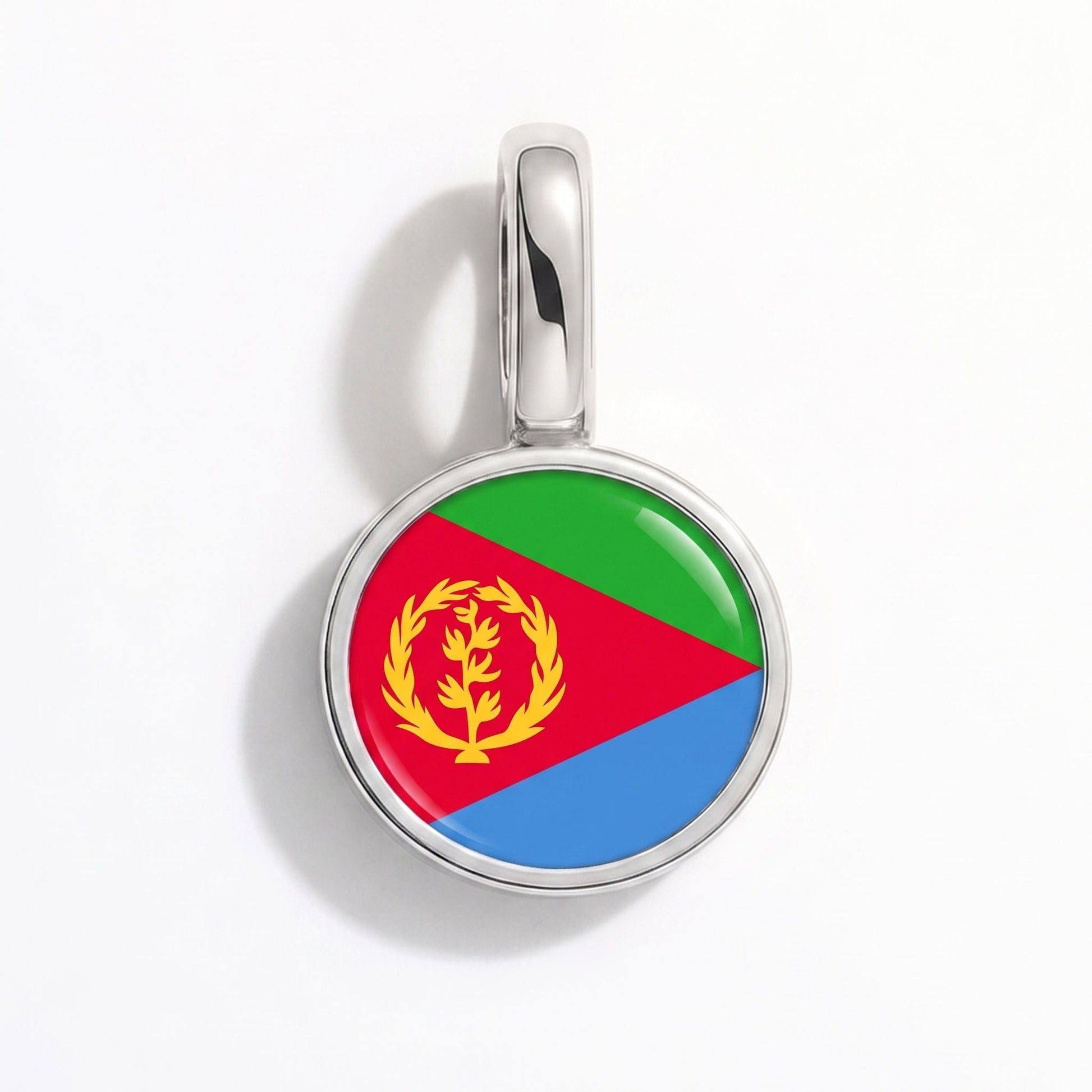 Flaggcharm Eritrea – rektangulär silver