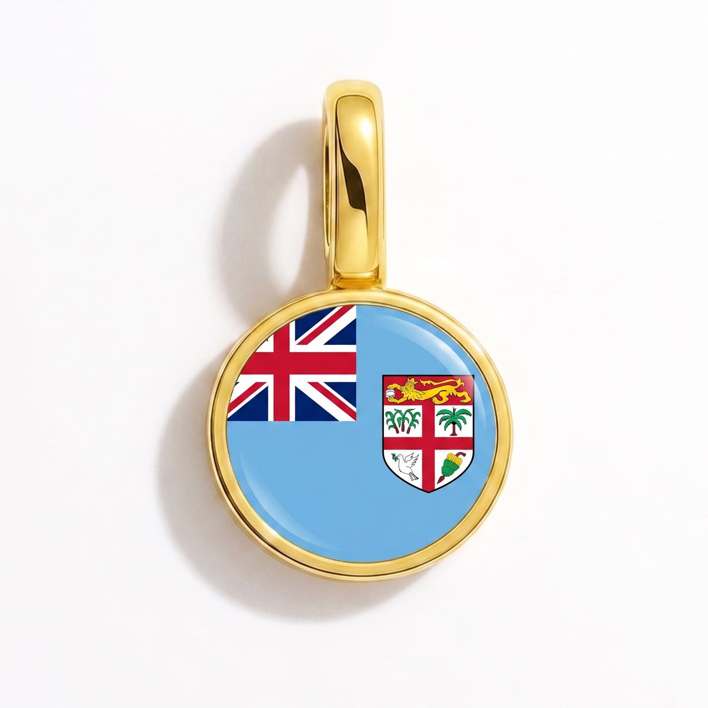 Flaggcharm Fiji – rektangulär guld