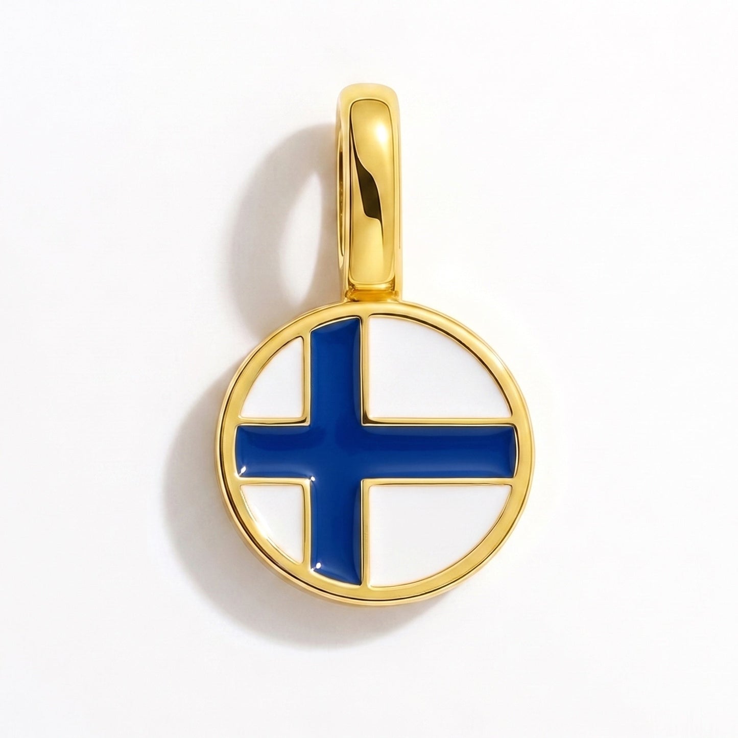 Flaggcharm Finland – rektangulär guld