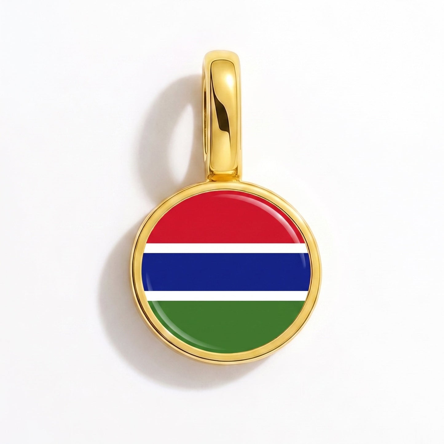 Flaggcharm Gambia – rektangulär guld