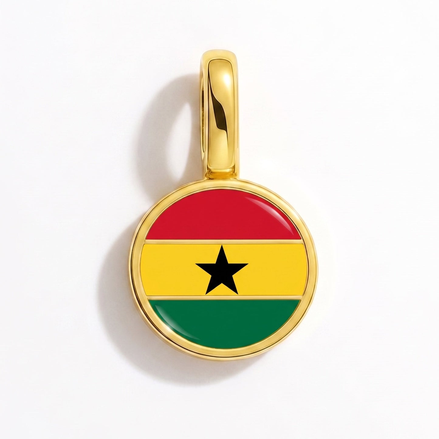 Flaggcharm Ghana – rektangulär guld
