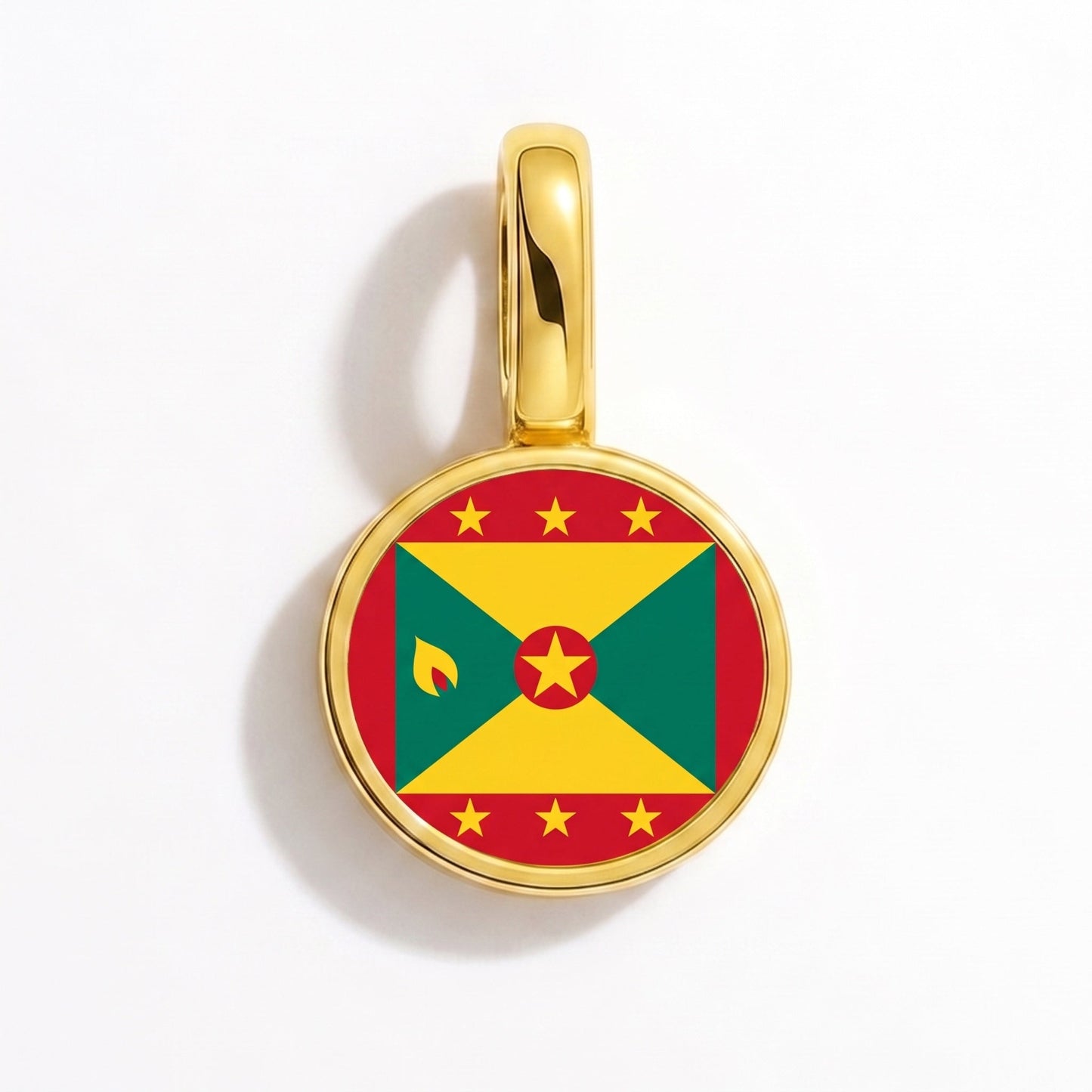 Flaggcharm Grenada – rektangulär guld