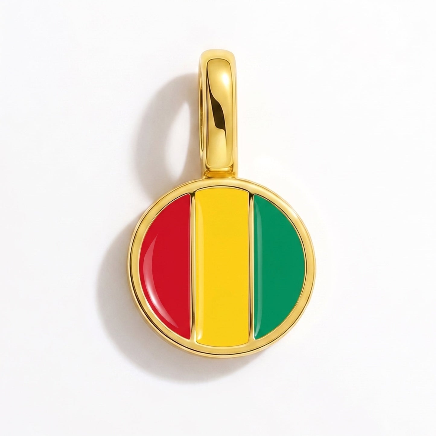 Flaggcharm Guinea – rektangulär guld