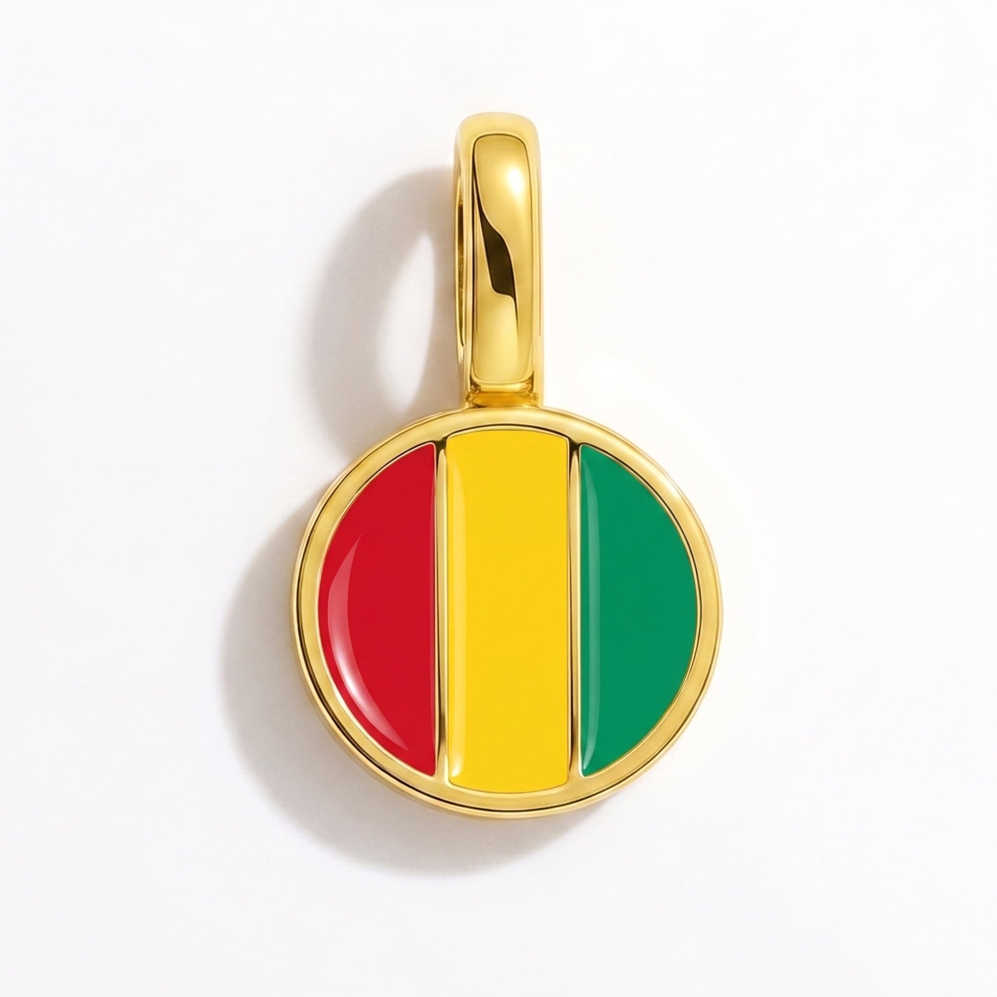 Flaggcharm Guinea – rektangulär guld