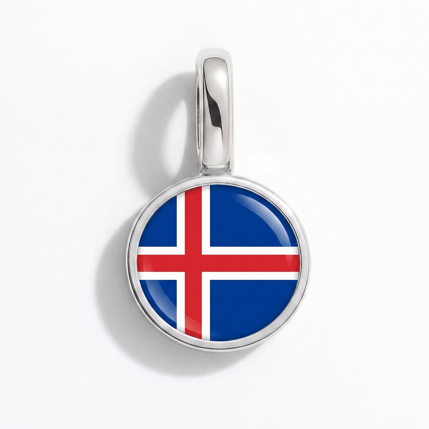 Flaggcharm Island – rektangulär silver