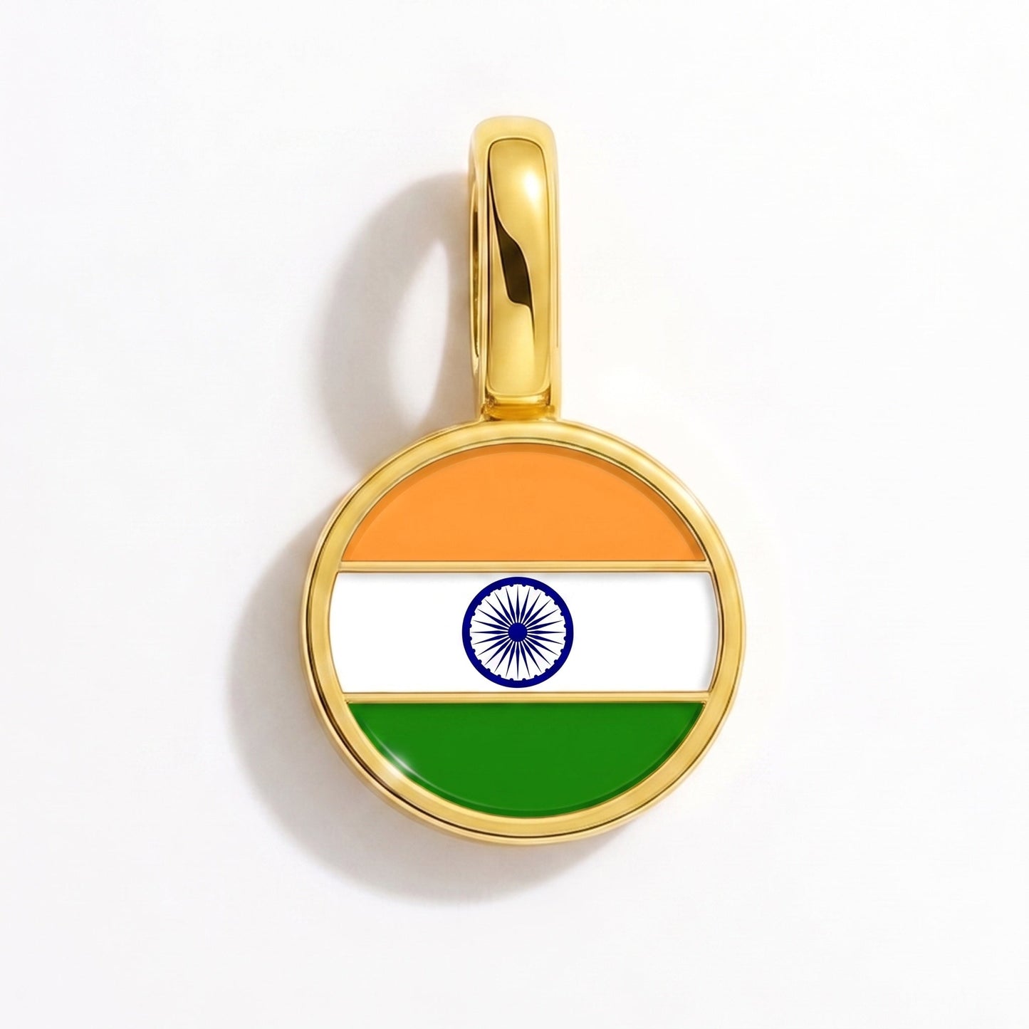 Flaggcharm Indien – rektangulär guld