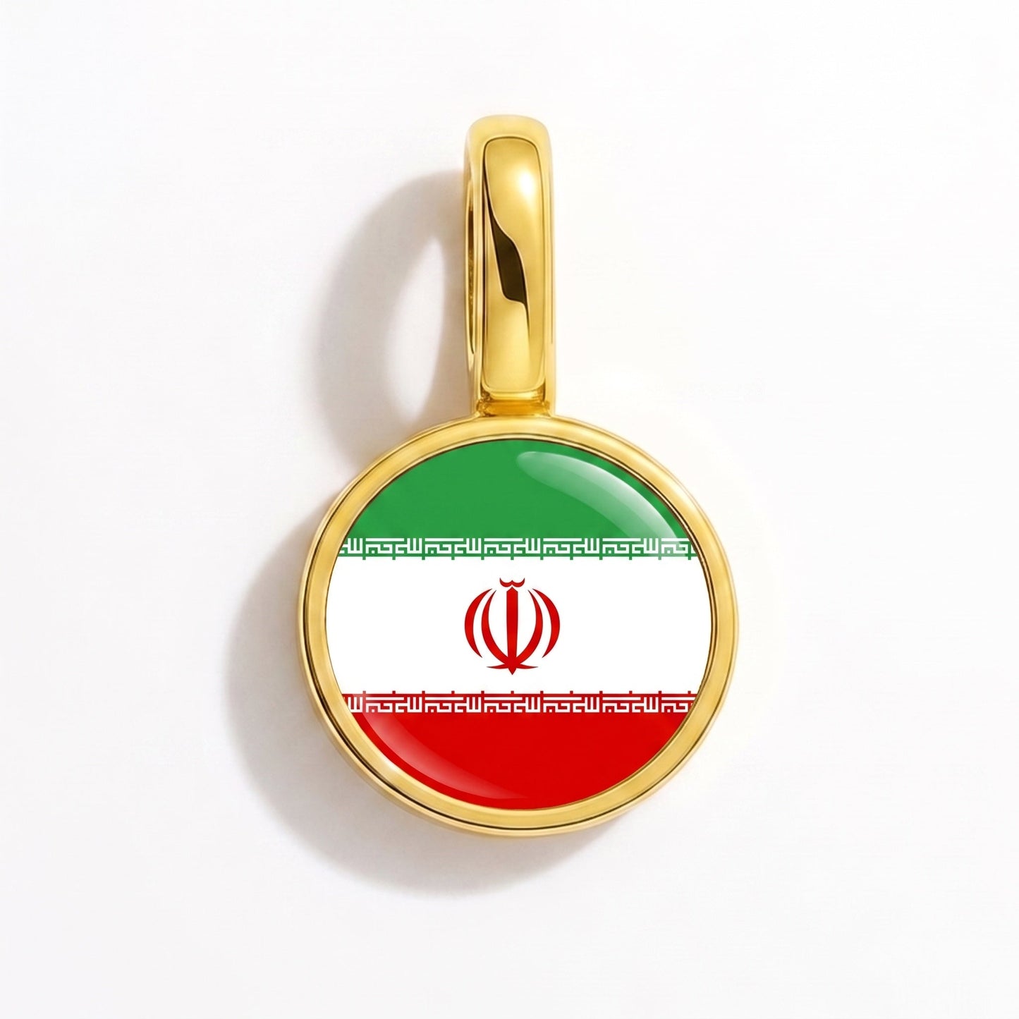 Flaggcharm Iran – rektangulär guld