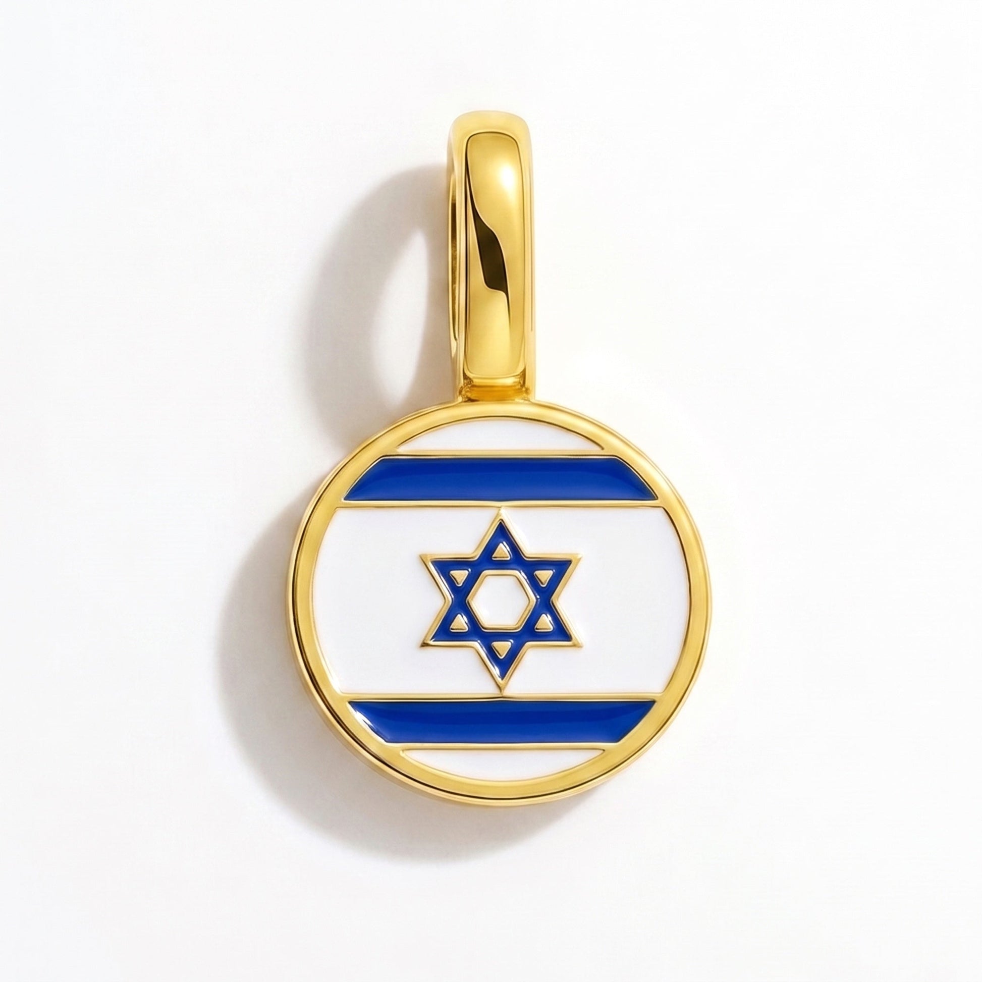 Flaggcharm Israel – rektangulär guld