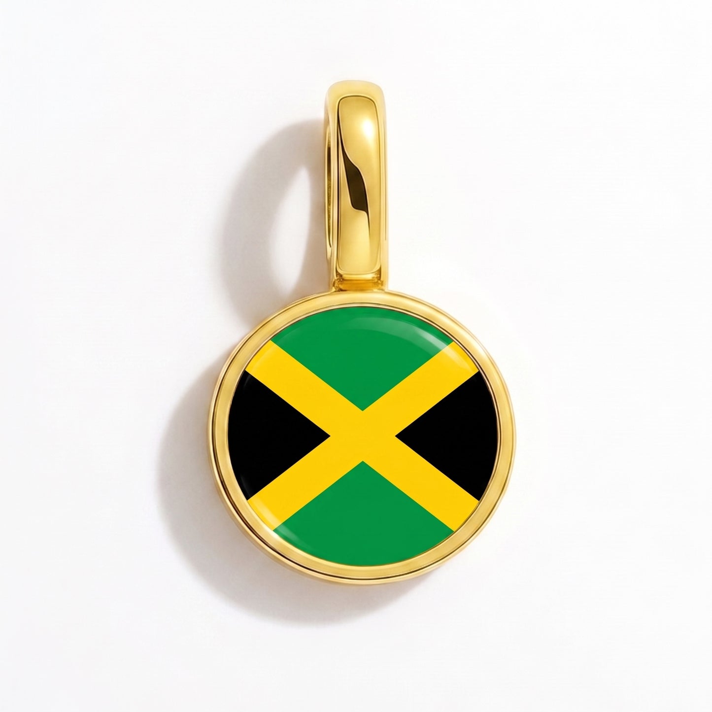 Flaggcharm Jamaica – rund guld