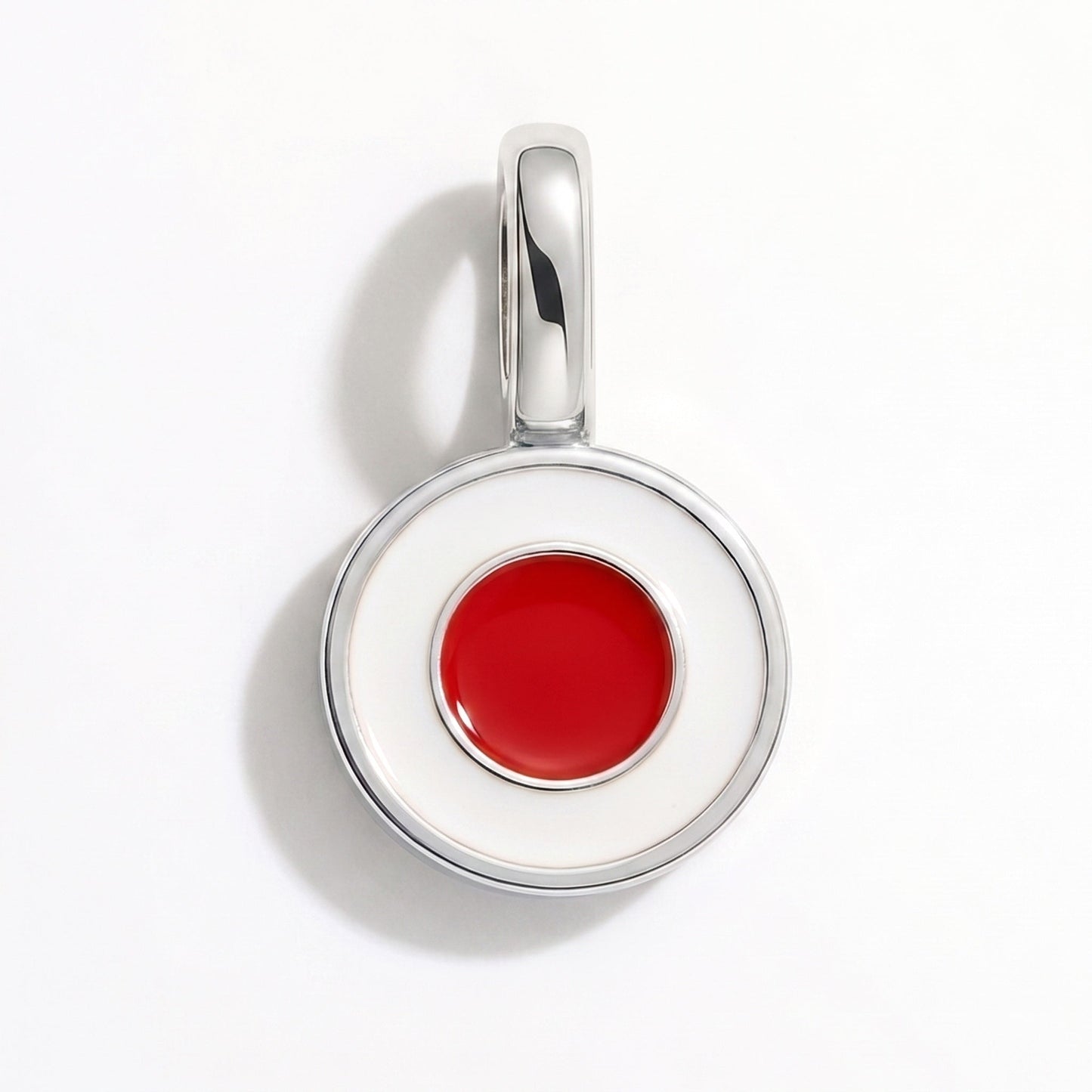 Flaggcharm Japan – rektangulär silver