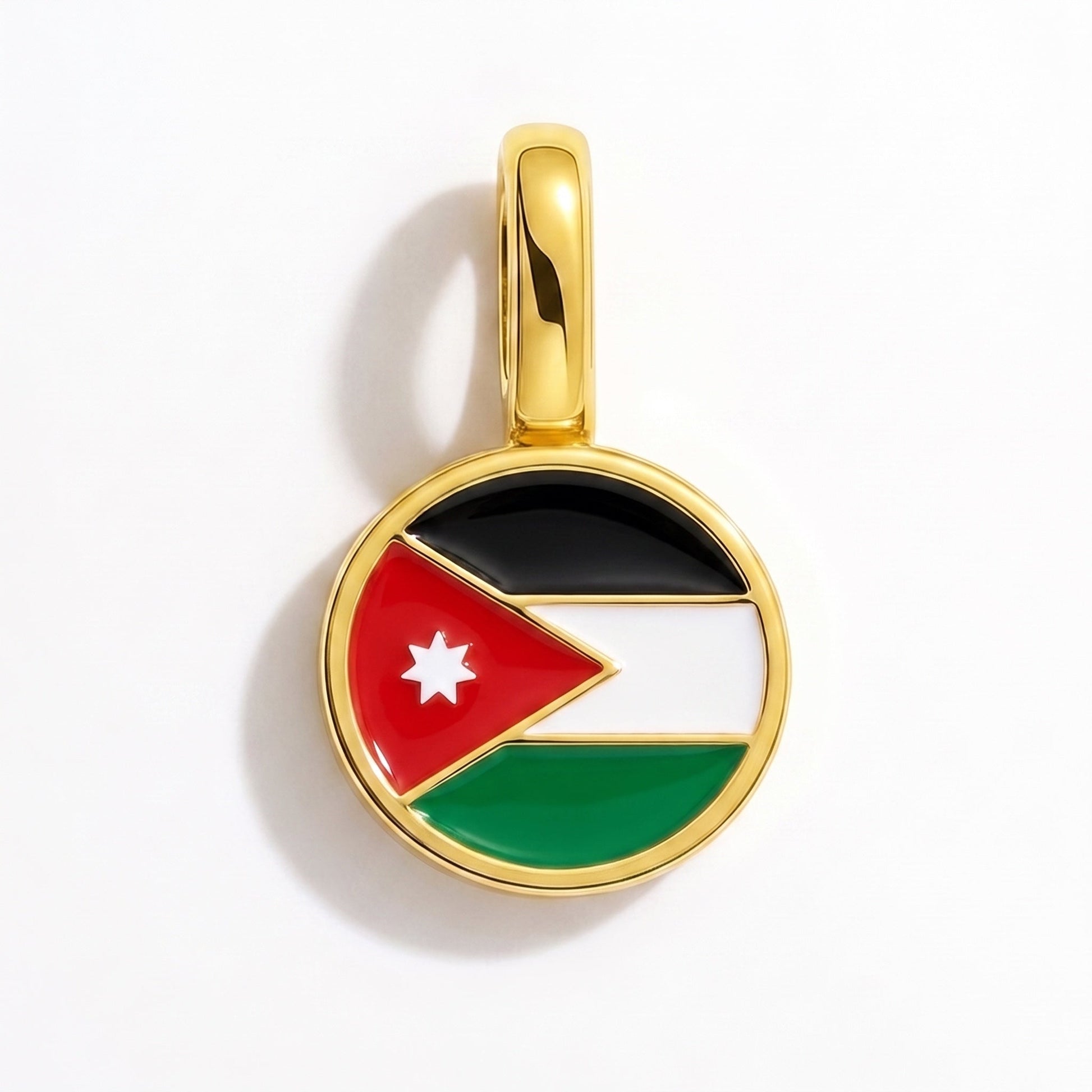 Flaggcharm Jordanien – rektangulär guld
