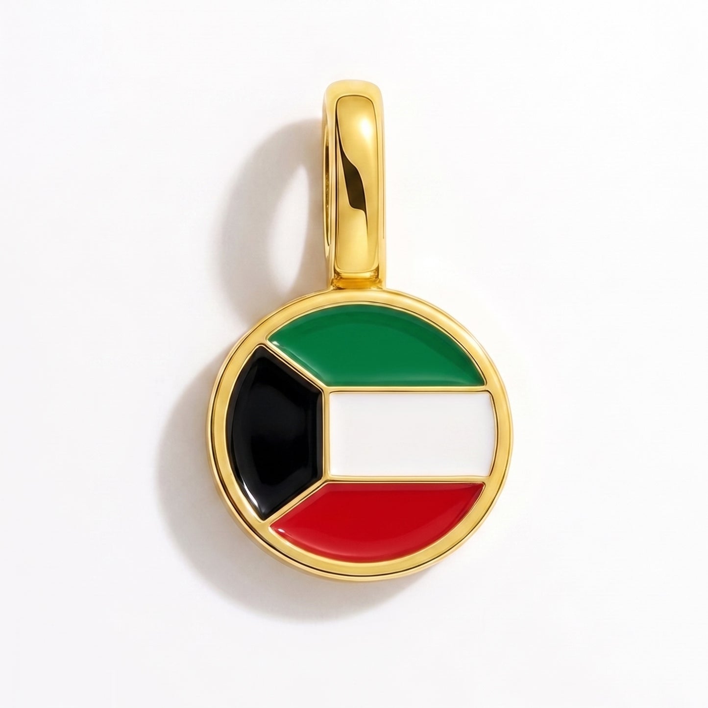 Flaggcharm Kuwait – rund guld