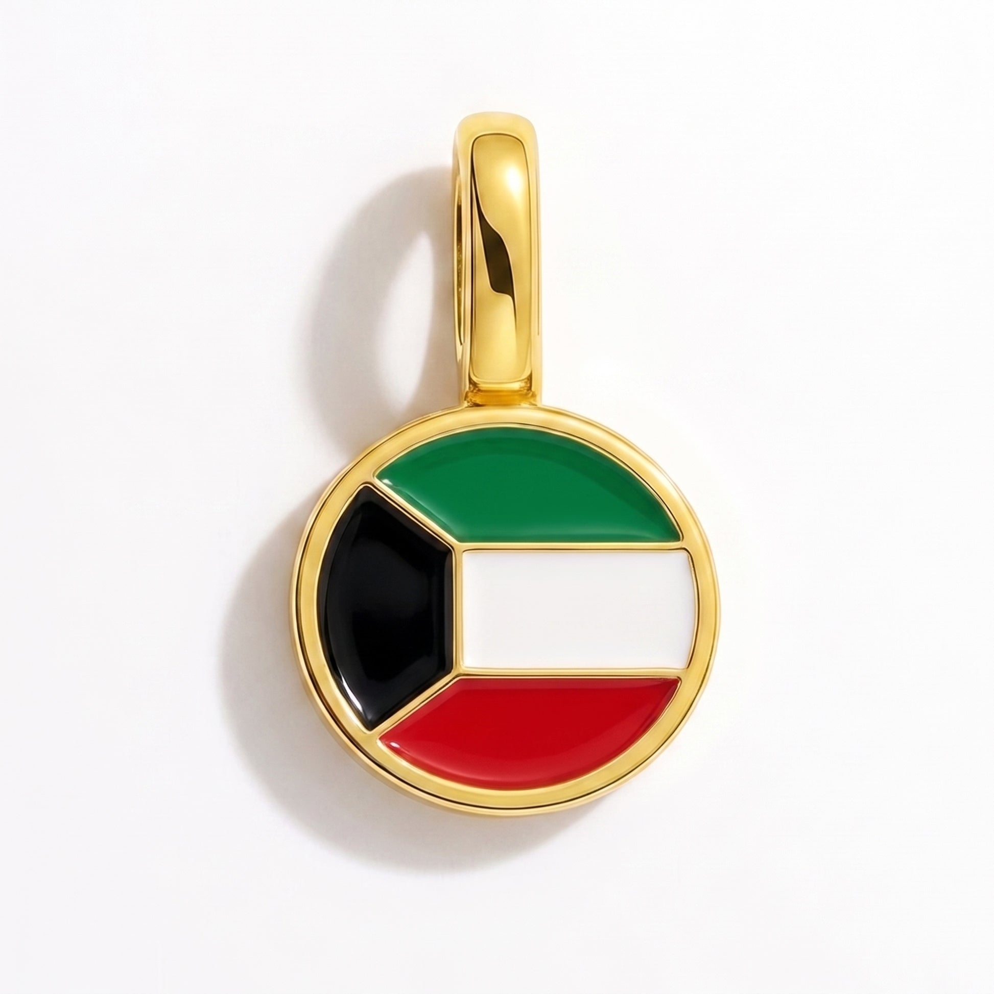 Flaggcharm Kuwait – rund guld