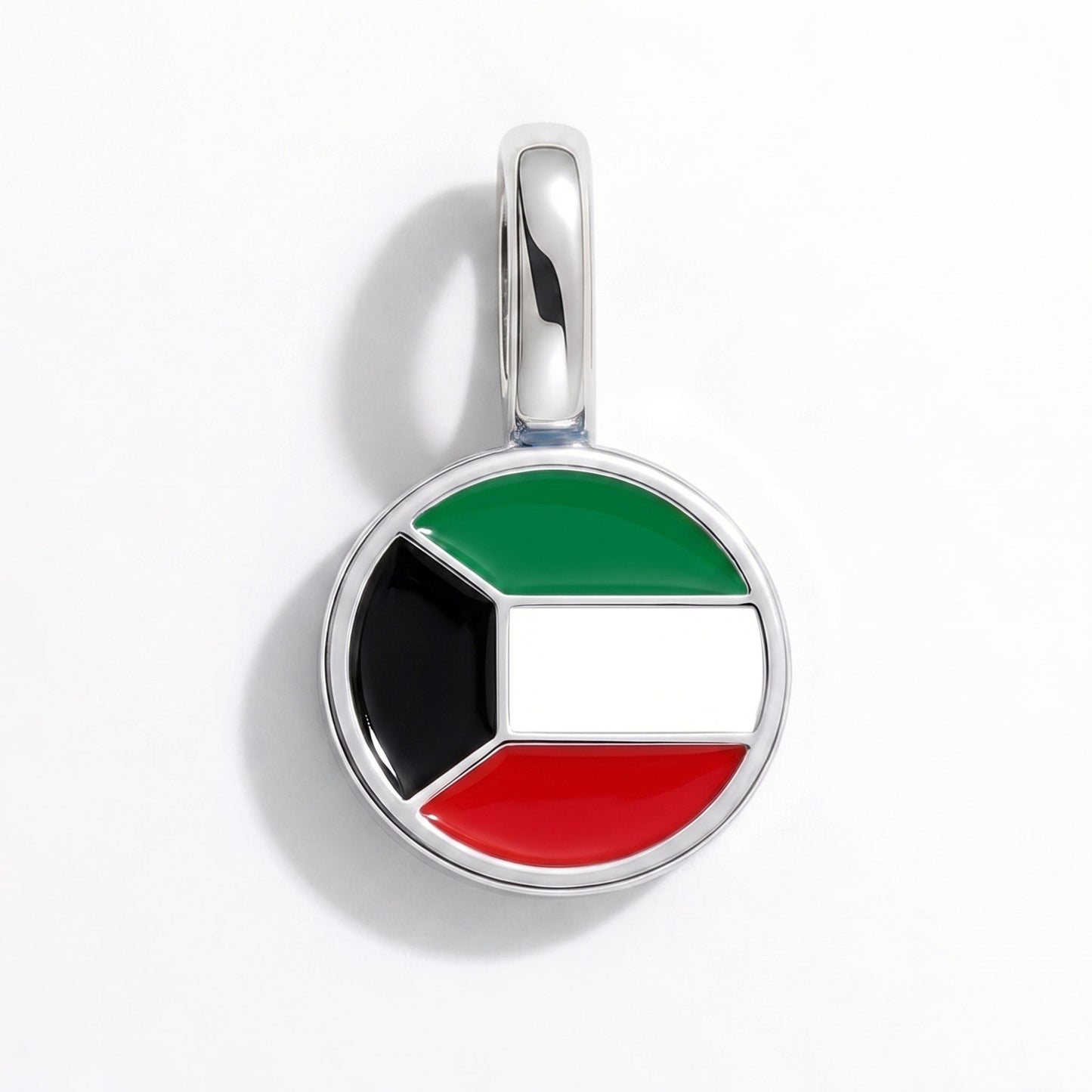 Flaggcharm Kuwait – rektangulär silver
