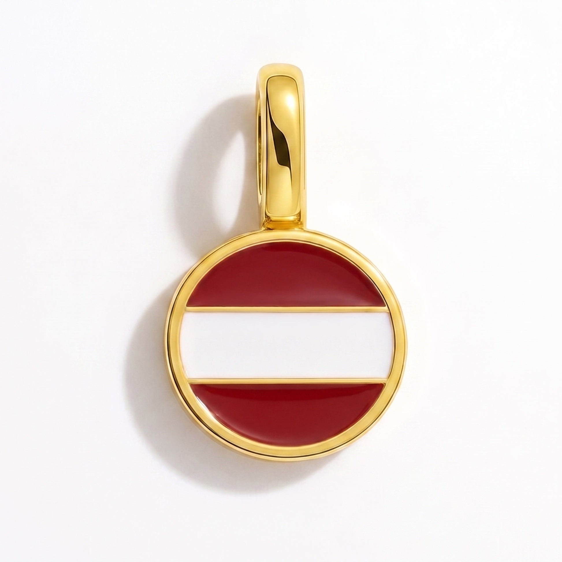 Flaggcharm Lettland – rektangulär guld