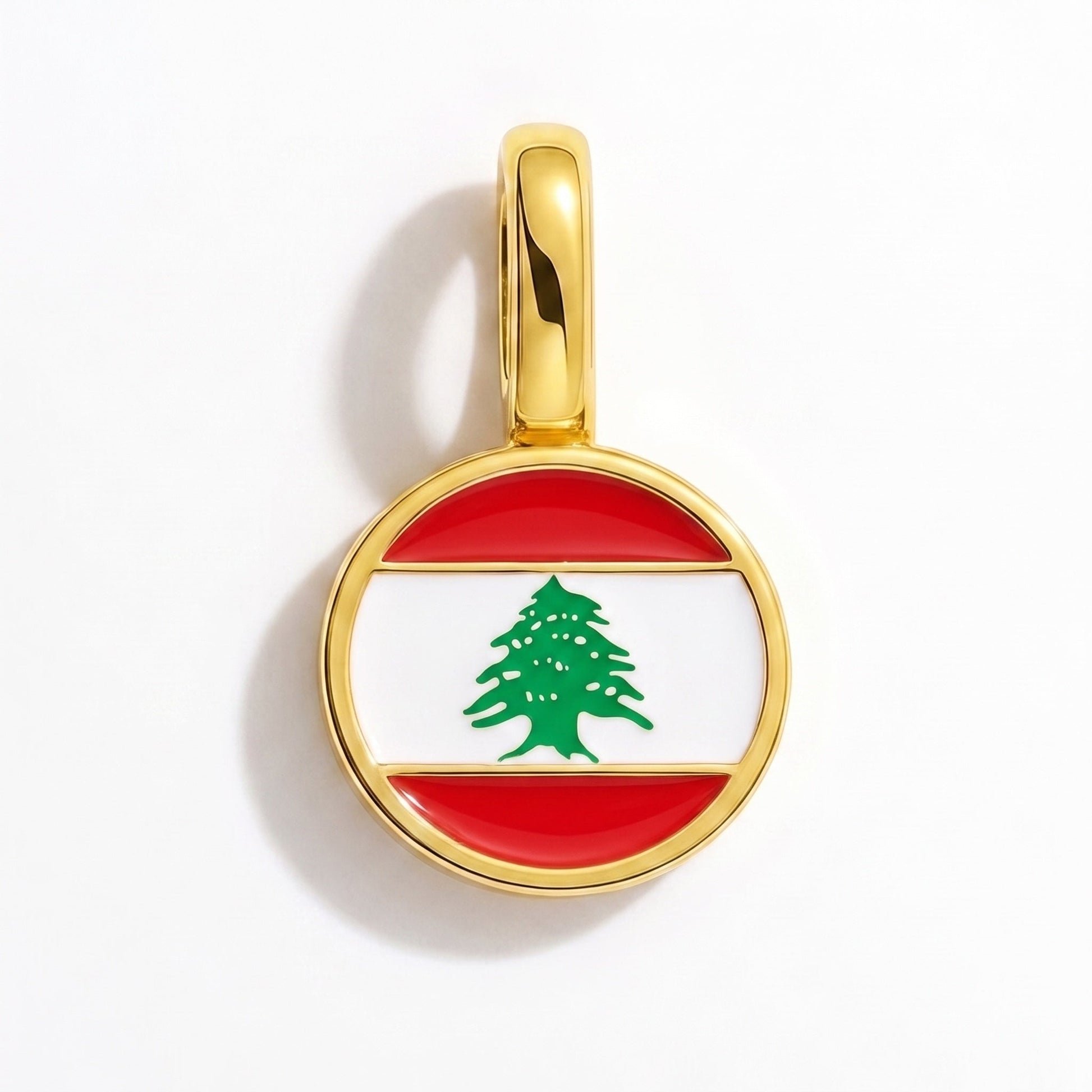 Flaggcharm Libanon – rektangulär guld