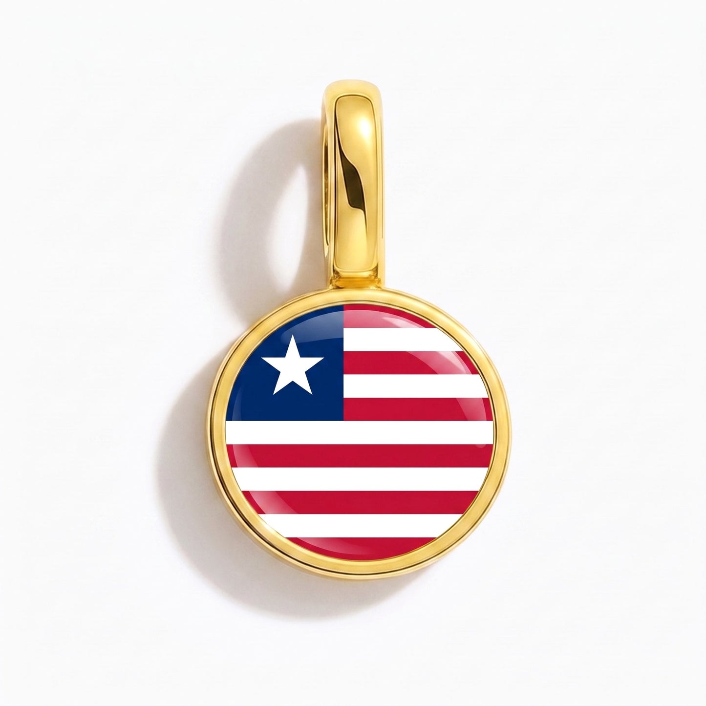 Flaggcharm Liberia – rektangulär guld