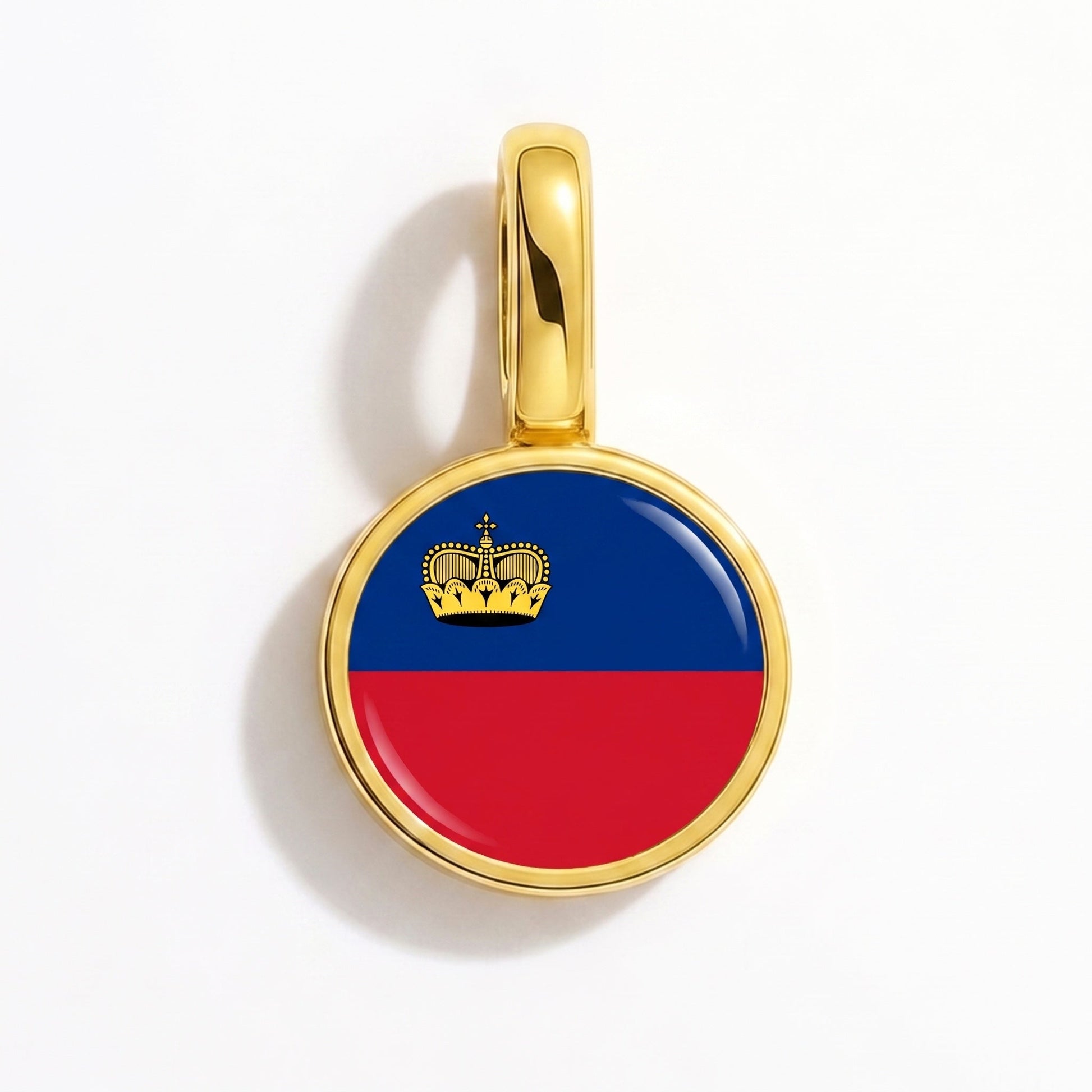 Flaggcharm Liechtenstein – rektangulär guld